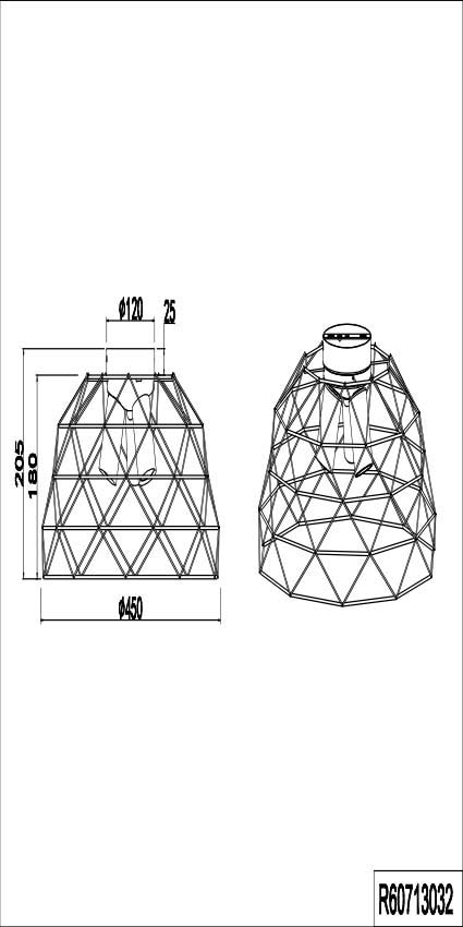 flammig-flammig, Leuchten (E27) 3 kaufen online Deckenlampe 3 mit Jahren 45cm Ø 3-flammige Metallschirm, mit Garantie | »Haval«, Deckenleuchte TRIO XXL