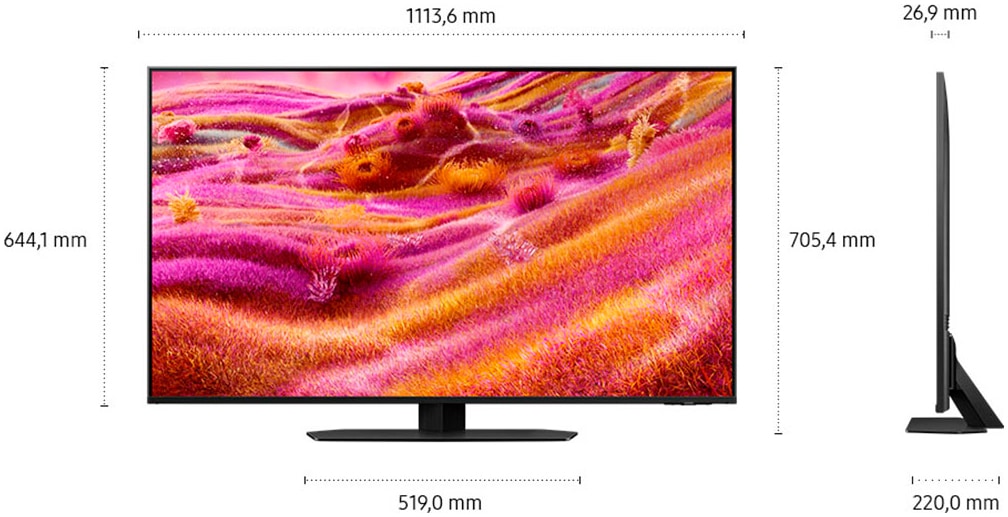 Samsung QLED-Fernseher »GQ50QN90FAT« 125 cm/50 Smart-TV NQ HDR, Glare Free, Upscaling Pro, Dolby Atmos & AI Sound, bis 165Hz