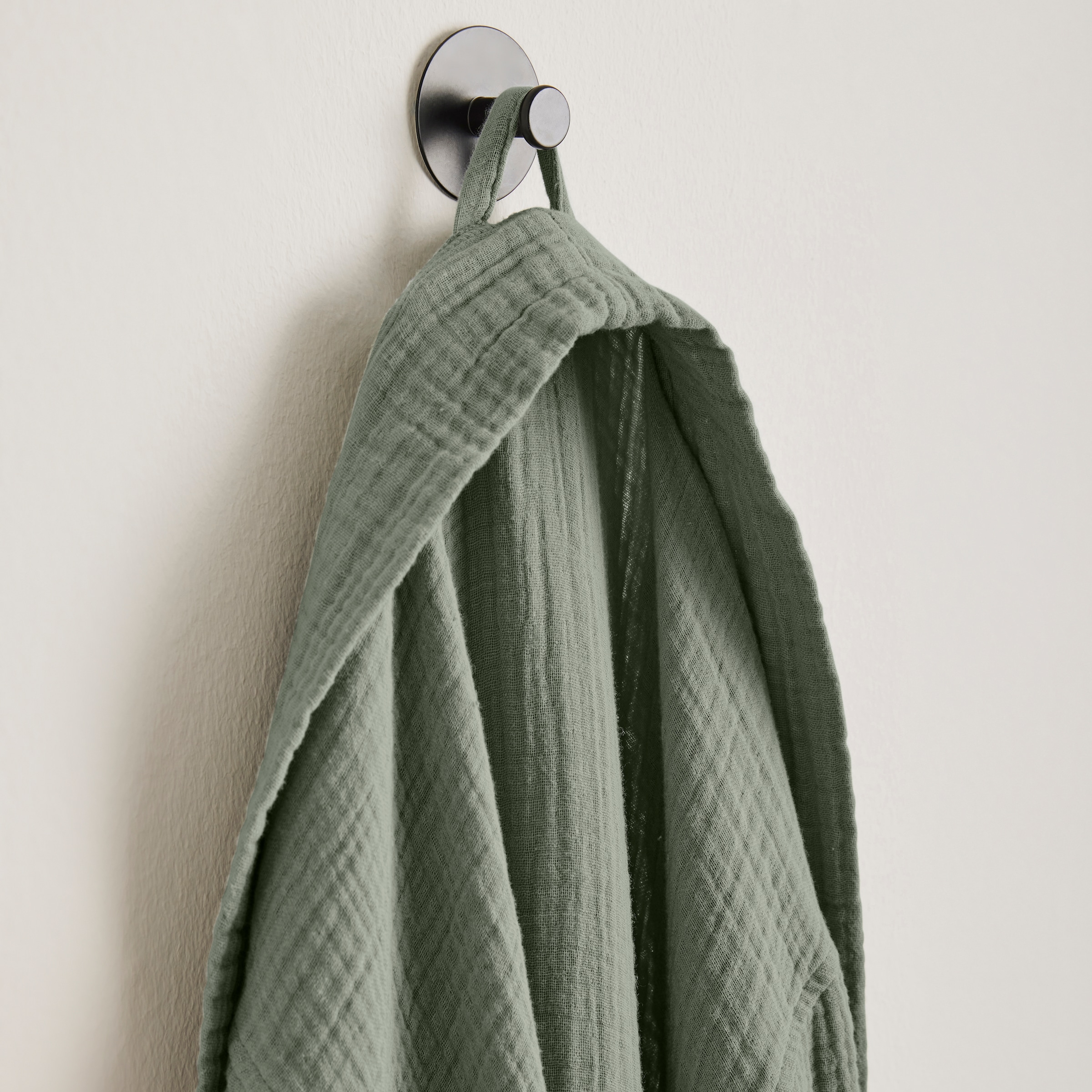 my home Bademantel »Juna Musselin, ideal für Sauna & Spa, Hotelbademantel, Morgenmantel« 1 Stk. modern, leichte Qualität, 100% Baumwolle