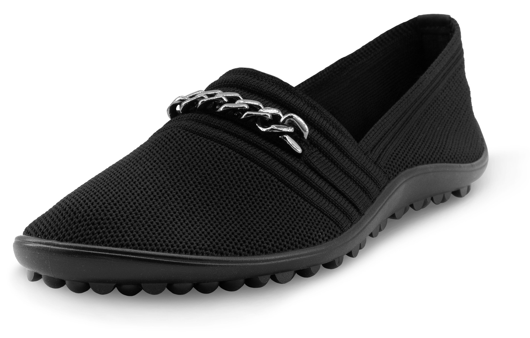 Leguano Barfußschuh »LADY FAMOUS«  Flats, Ballerina, Bequemschuh mit goldfarbener Zierkette