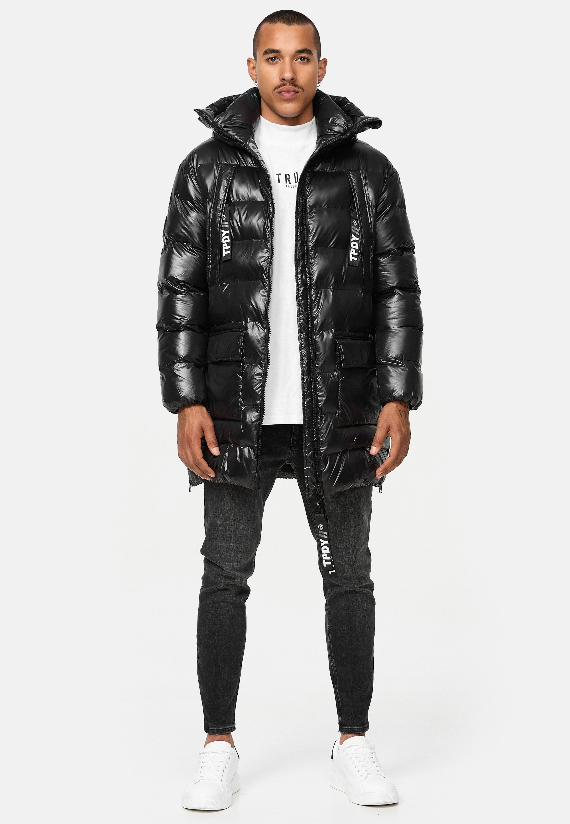 trueprodigy Steppjacke »David Kapuze aufgesetzte Taschen« mit Kapuze