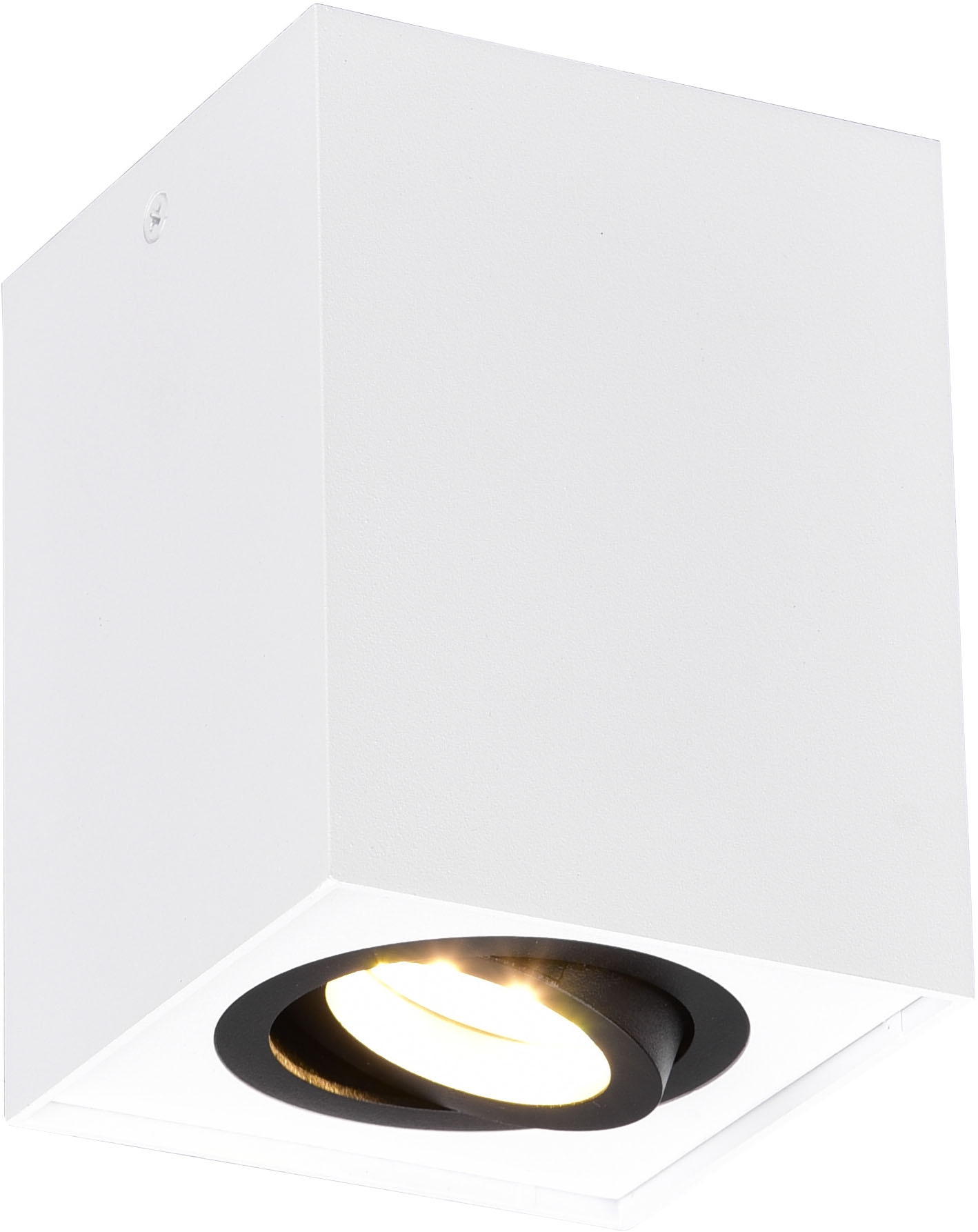 TRIO Leuchten Deckenleuchte »BISCUIT, Deckenstrahler exkl 1xGU10 max 35W Lichtkegel schwenkbar«, 1 flammig, Leuchtmittel GU10 | Leuchtmittel wechselbar, GU10 Strahler einflammig Leuchtmittel wechselbar Aufbauspot Flur Küche