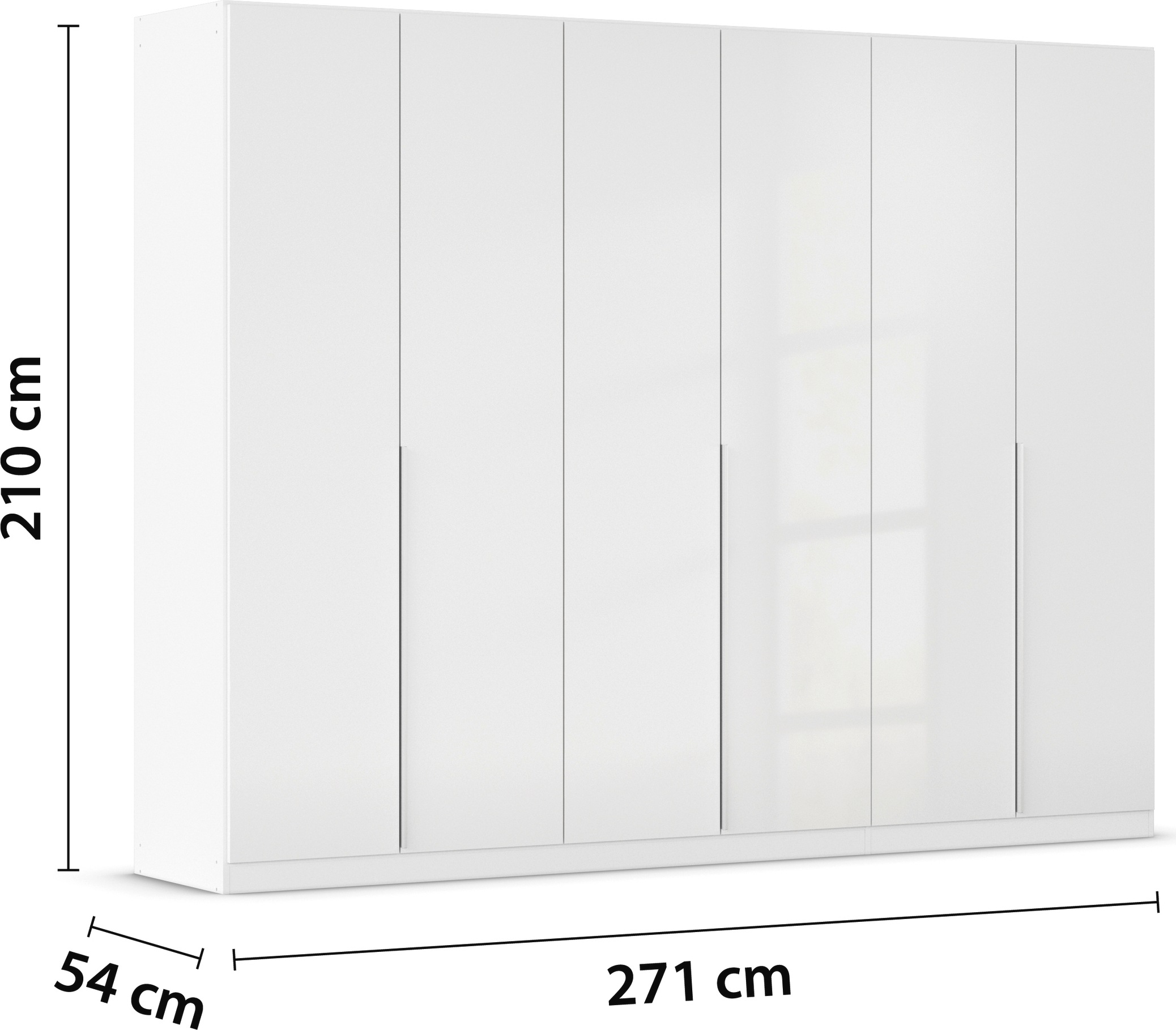rauch Drehtürenschrank »Kleiderschrank Schrank Garderobe AGORDO TOPSELLER Schlafzimmer«, (in zwei Griff-Farben mit Dekor- oder Hochglanzfront), durchdachte Innenausstattung, in 6 Breiten und 2 Höhen MADE IN GERMANY