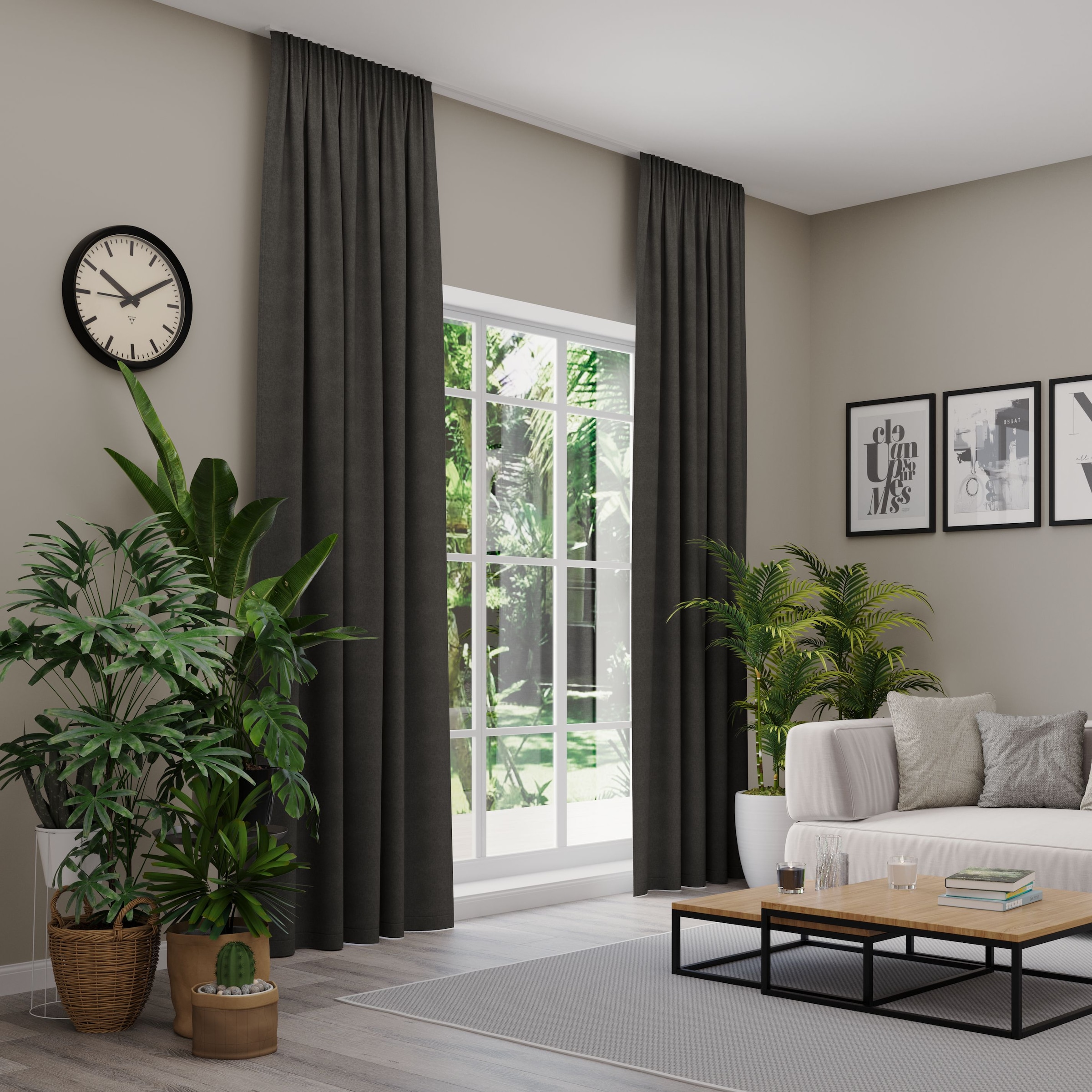 Neutex for you! Vorhang »BELMONDO« Multifunktionsband 1 Stk. tlg. Uni mit samtiger Oberfläche, nach Maß