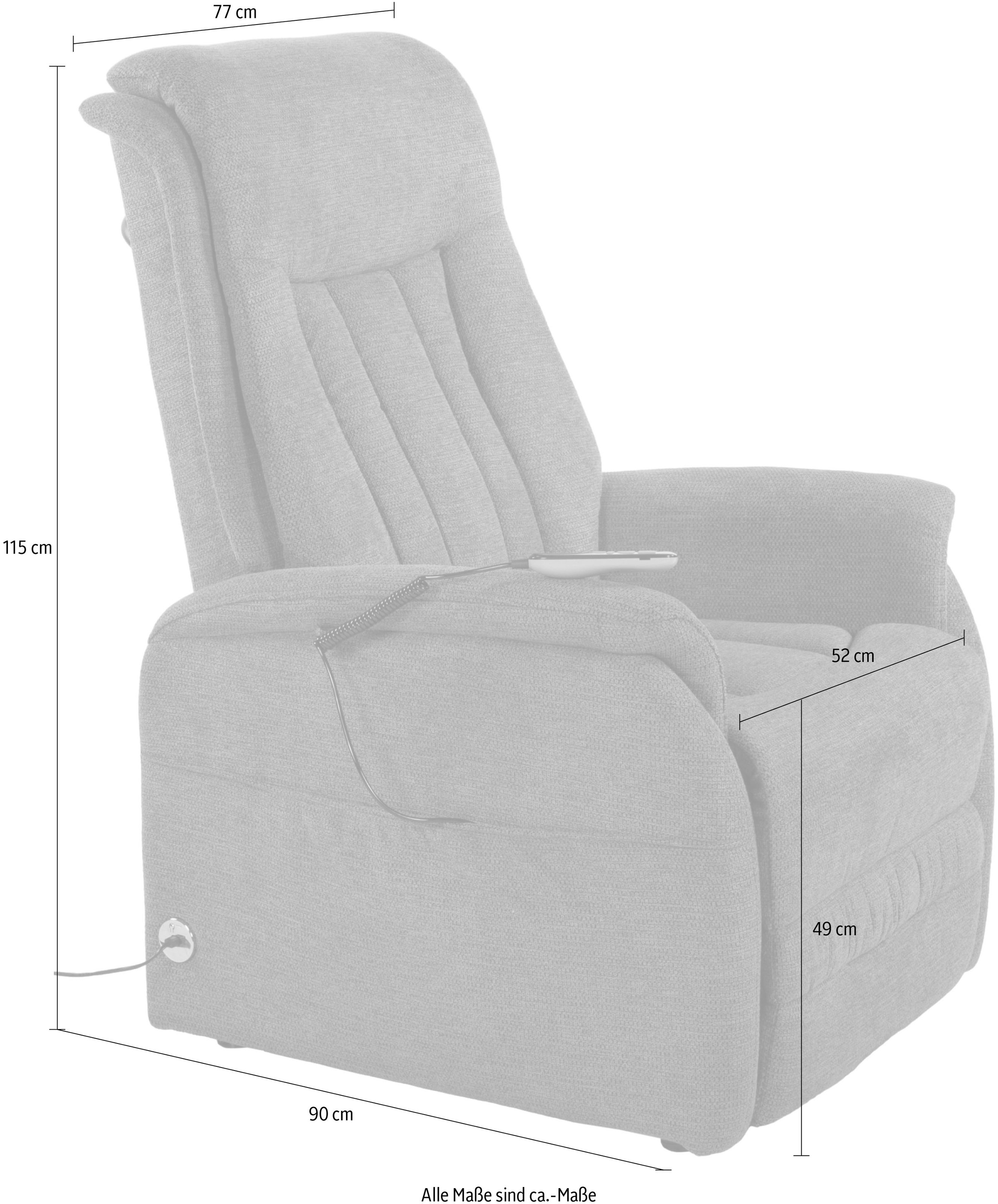 Duo Collection TV-Sessel »Rom 2« 1 Stk. tlg. Mobilitätsfunktion, mit Akku, mobiles Sitzen