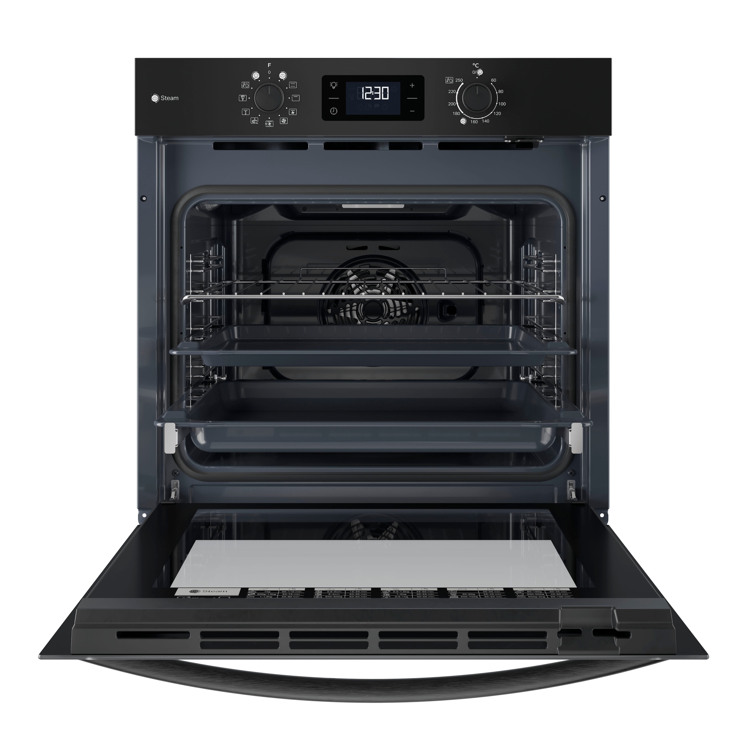 Privileg Backofen-Set »PBA2S85HU1K«, (Set, 2 St.), Schonendes Garen dank des Turn&Go Dampfprogrammes für beste Ergebnisse