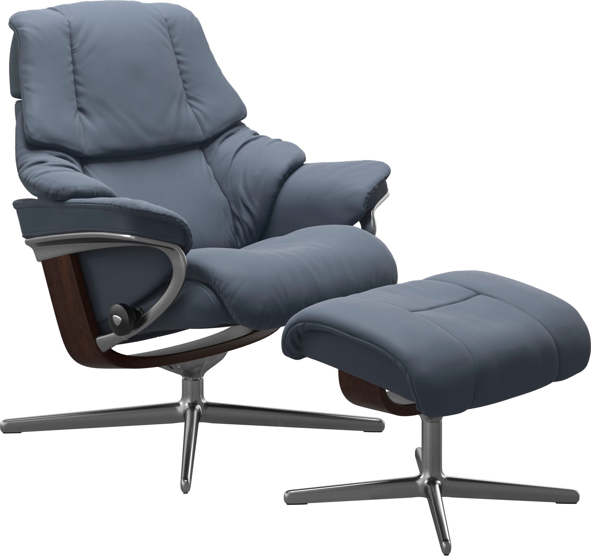 Stressless® Fußhocker »Reno«, mit Cross Base, Größe S, M & L, Holzakzent Braun