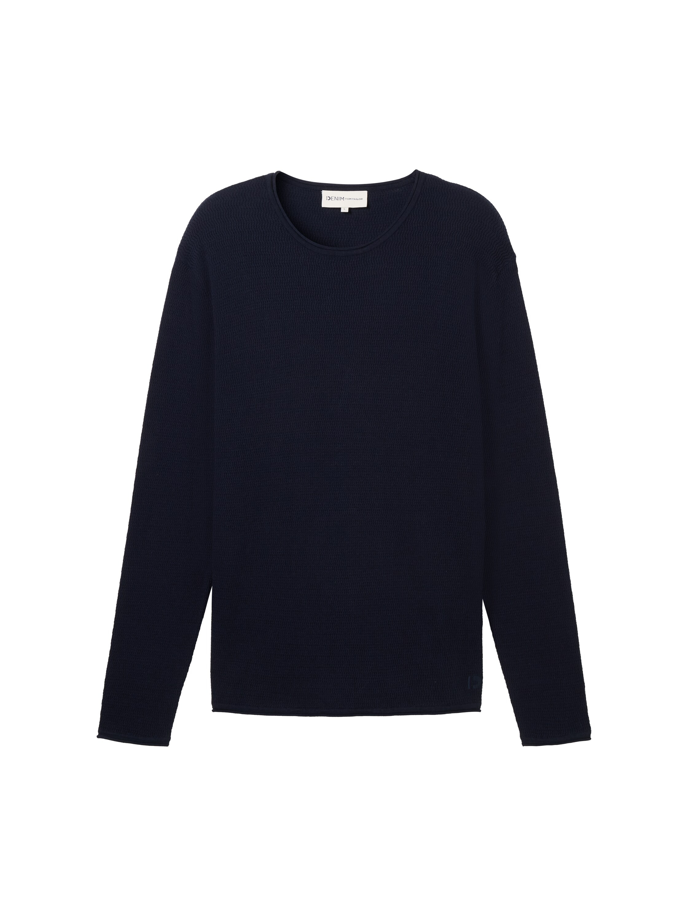TOM TAILOR Denim Rundhalspullover, mit Struktur