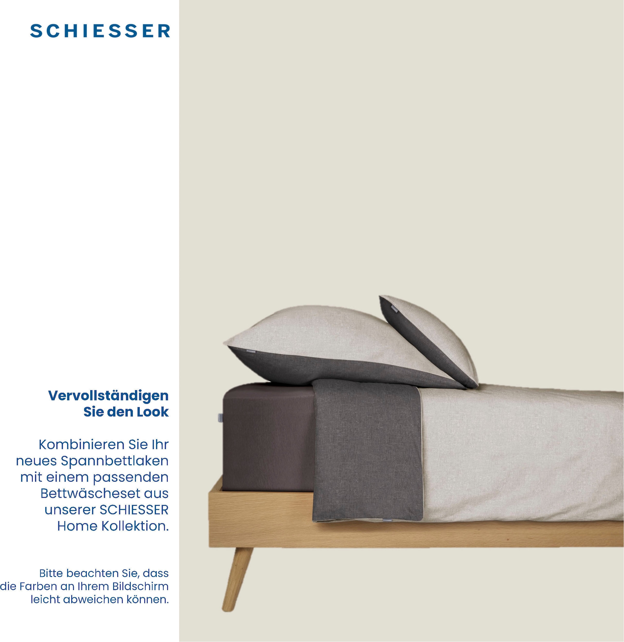 Schiesser Spannbettlaken »Finni aus wärmender Baumwolle«, für Matratzen bis zu 18 cm Höhe, Made in Green