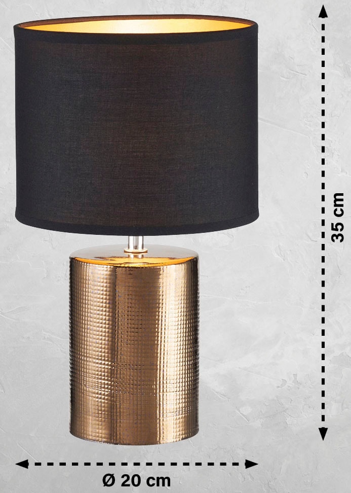 FISCHER & HONSEL Tischleuchte »Bronz«, Leuchtmittel E14 | ohne Leuchtmittel, extravaganten Materialkombination