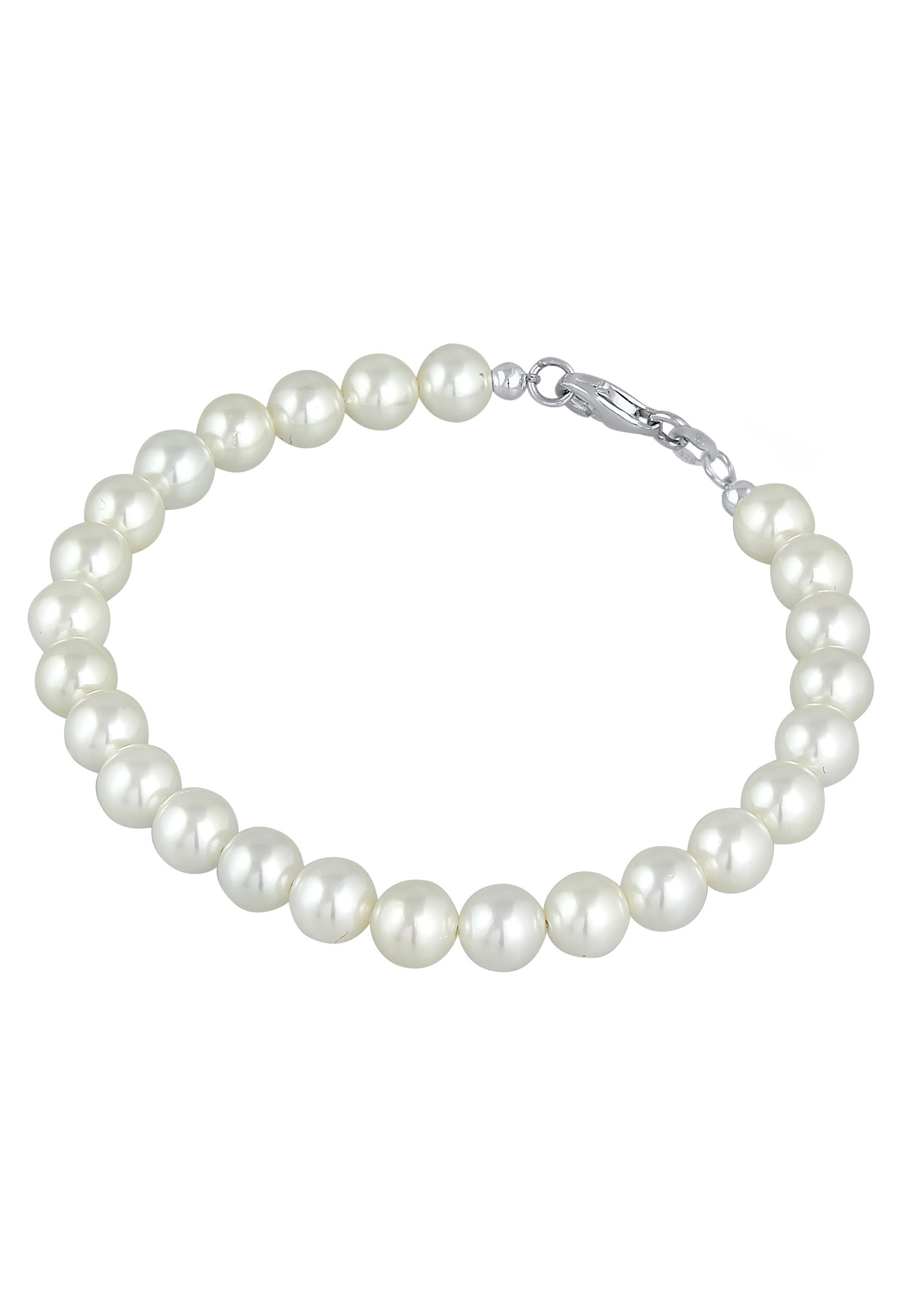 Elli Armkette »Armband Zeitlos aus Muschelkernperlen 925 Silber«
