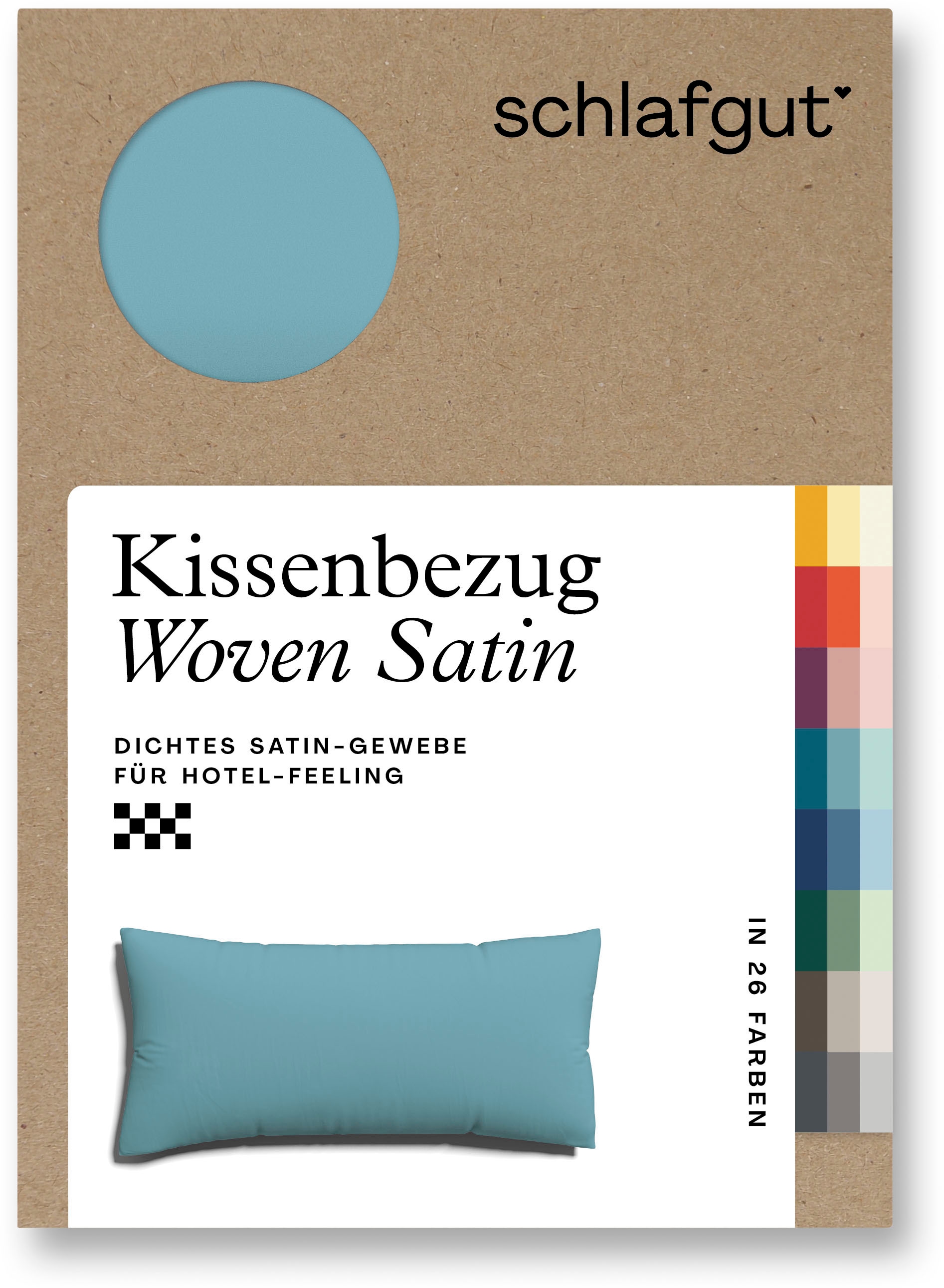 Schlafgut Kissenbezug »Woven Satin aus Mako-Baumwolle, langlebig, pflegeleicht, dicht gewebt«, (1 St.), Kissenhülle mit Reißverschluss, passender Bettbezug erhältlich