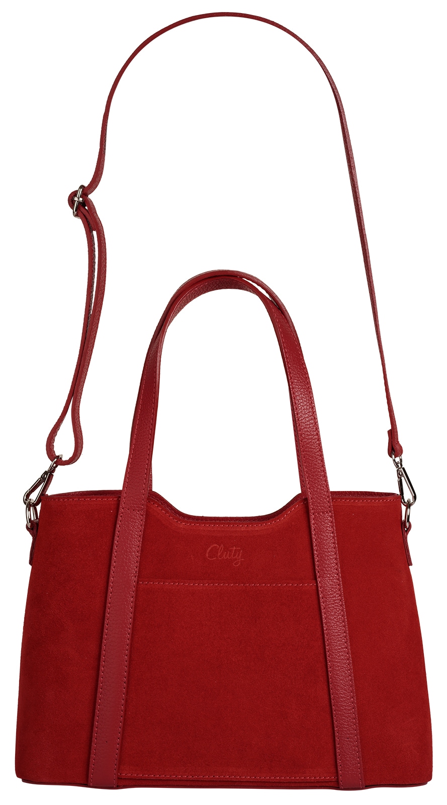 Cluty Henkeltasche echt Leder, Made in Italy