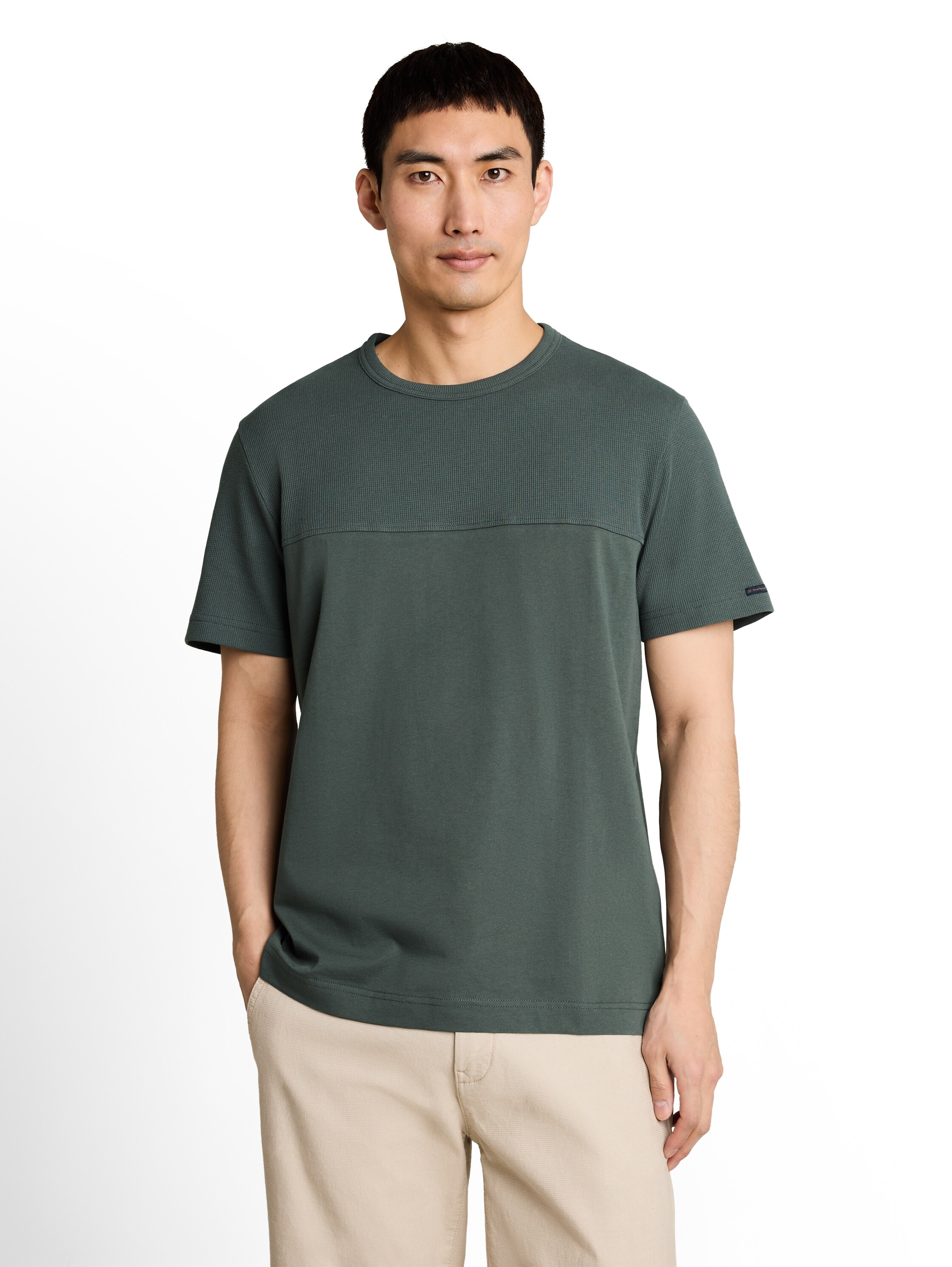 TOM TAILOR Kurzarmshirt Sommershirt mit Struktur-Details