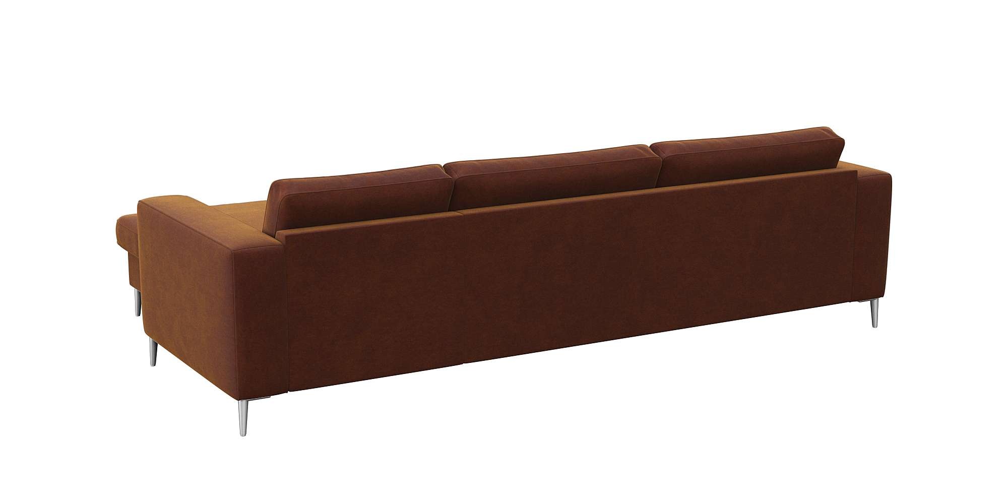 FLEXLUX Ecksofa »Fiore, super Sitzkomfort durch Kaltschaum im Sitz, L-Form«, breite Armlehnen, Füße Alu