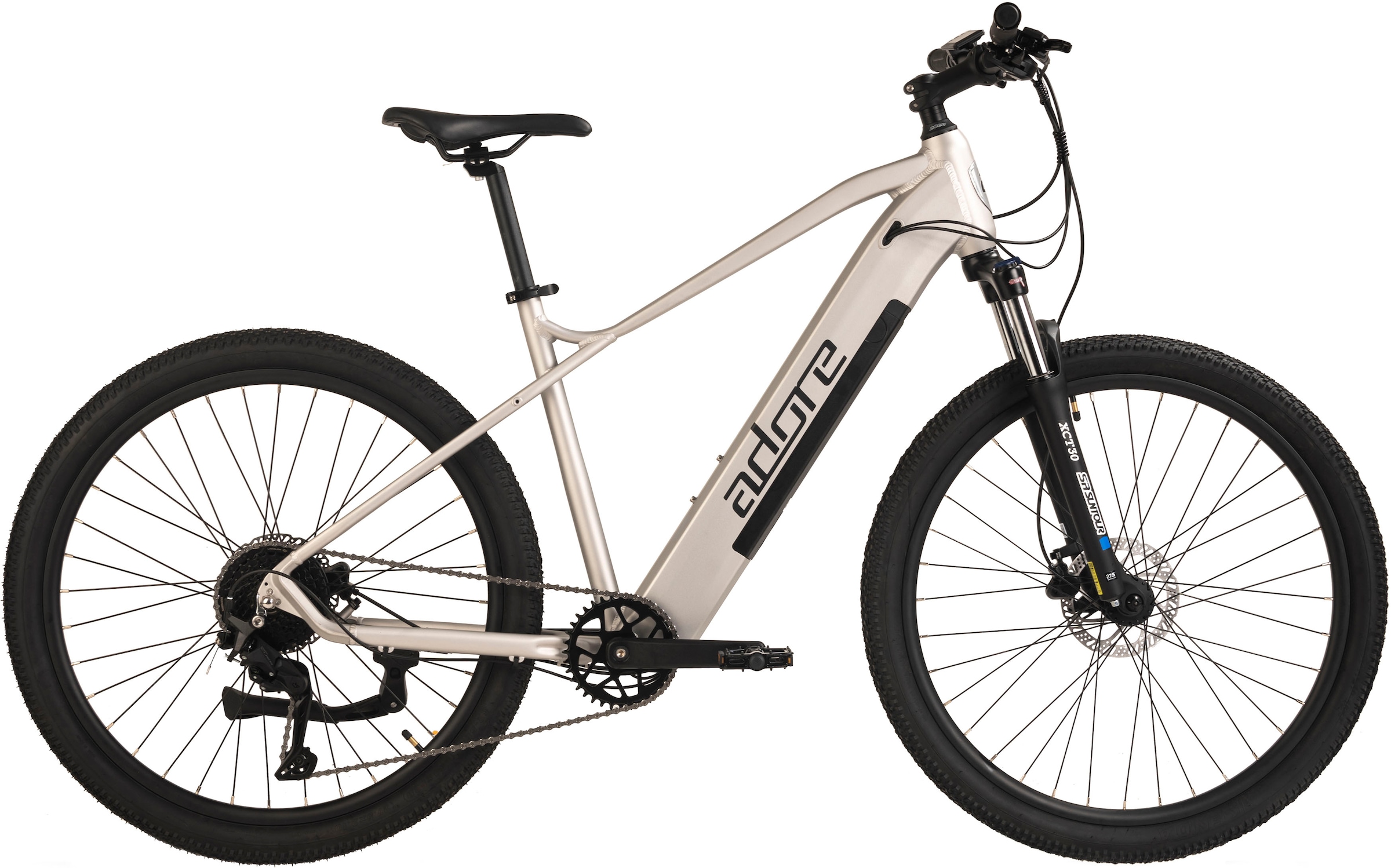 Adore E-Bike »GV-650«, 9 Gang, Shimano, Cues, Heckmotor 250 W, Pedelec, Elektrofahrrad für Damen u. Herren, MTB, Mountainbike