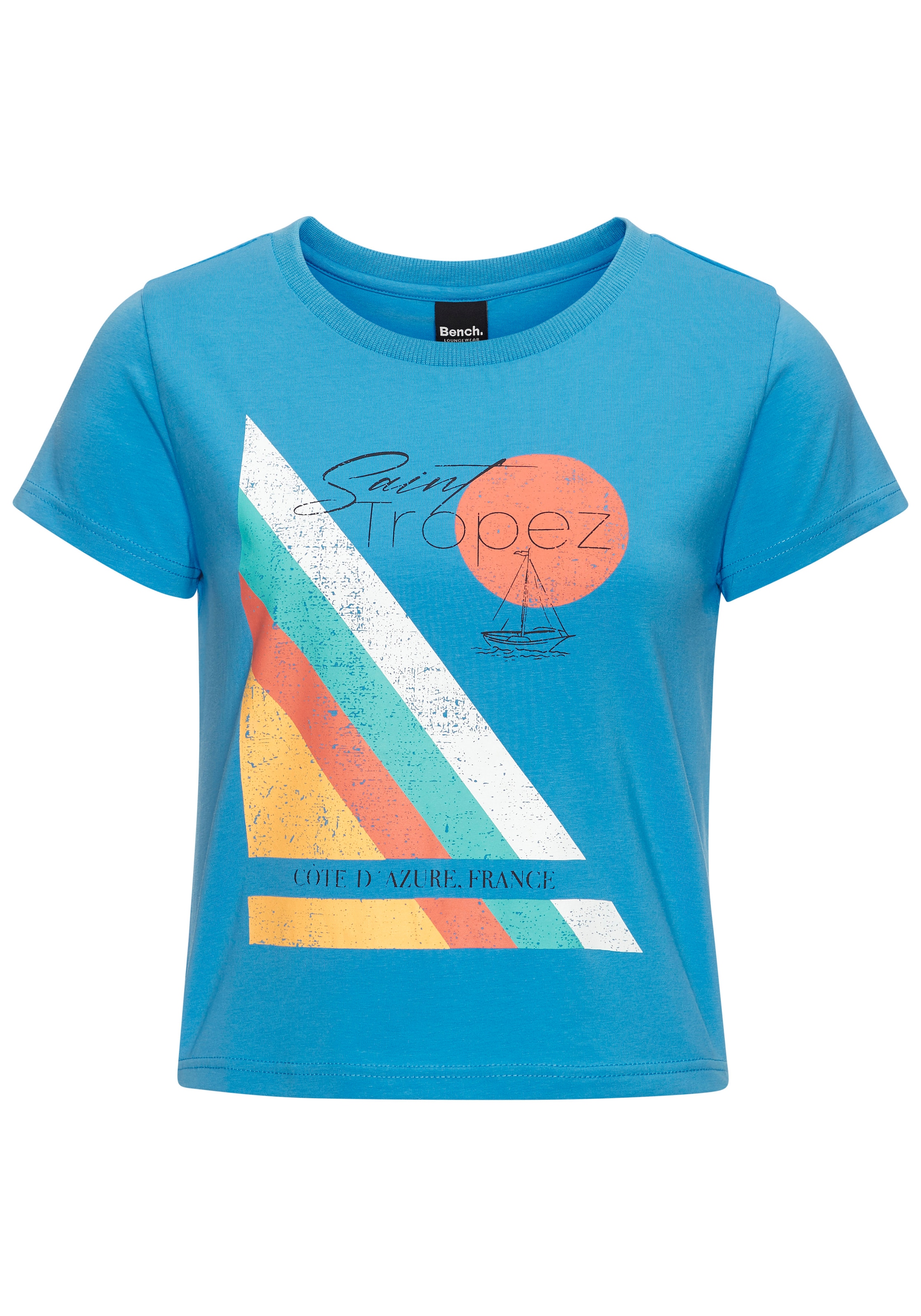 Bench. T-Shirt aus weicher Baumwoll-Qualität, Loungewear