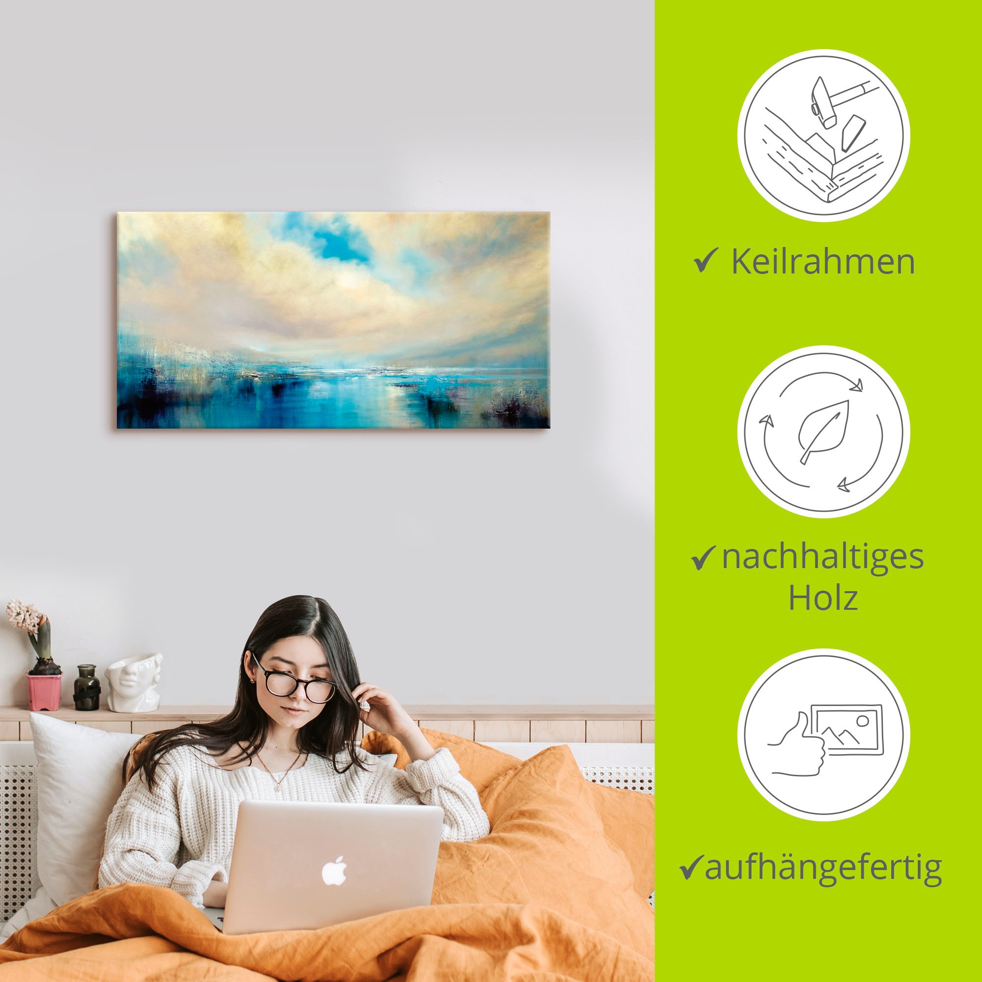 Artland Wandbild »Angekommen«, Küstenbilder, (1 St.), als Alubild, Leinwandbild, Wandaufkleber oder Poster in versch. Größen