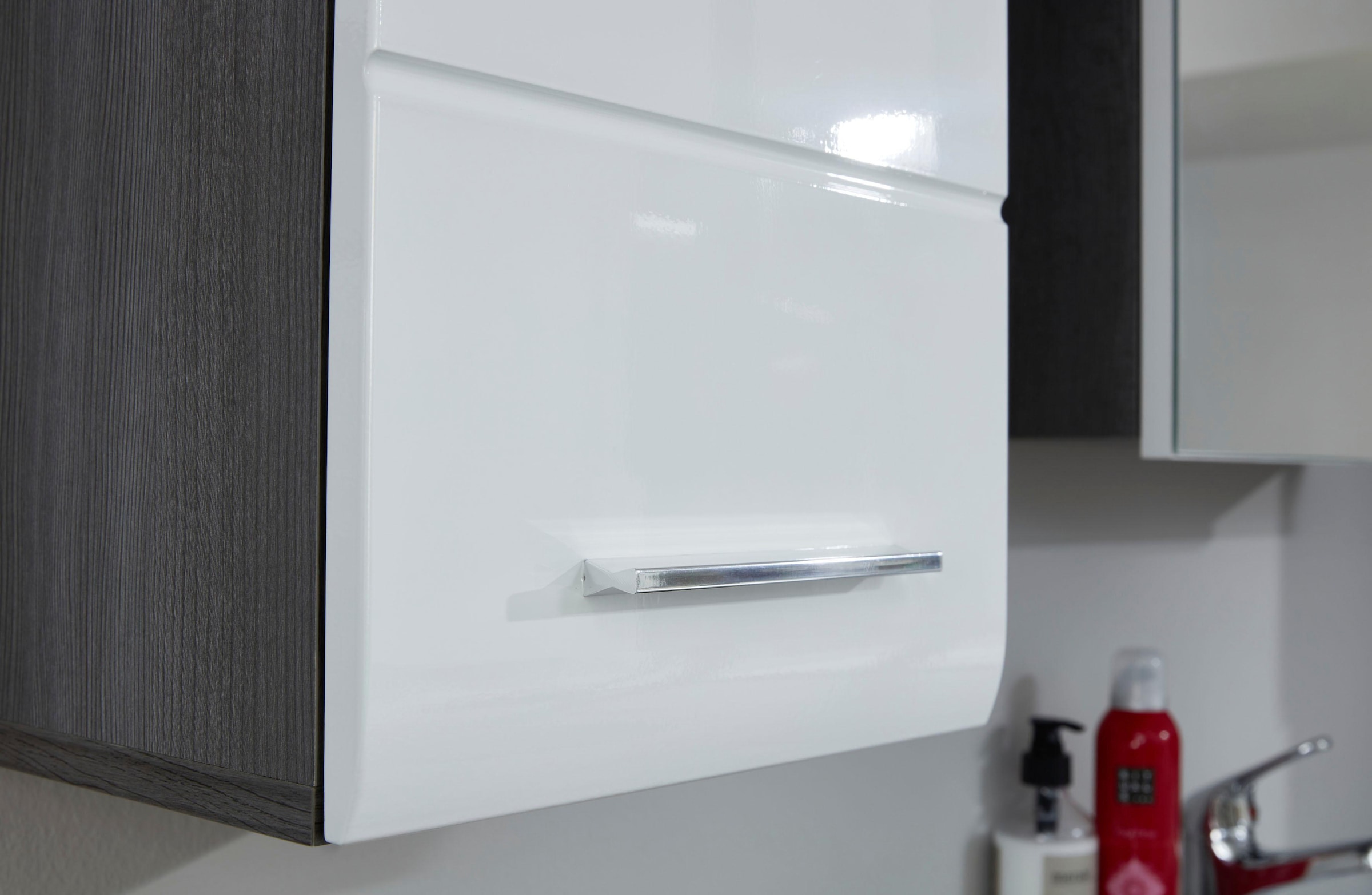 INOSIGN Hängeschrank »Sovana«, Badezimmerschrank mit 2 Fächern in Weiß - Maße (B/T/H) 30/24/77 cm