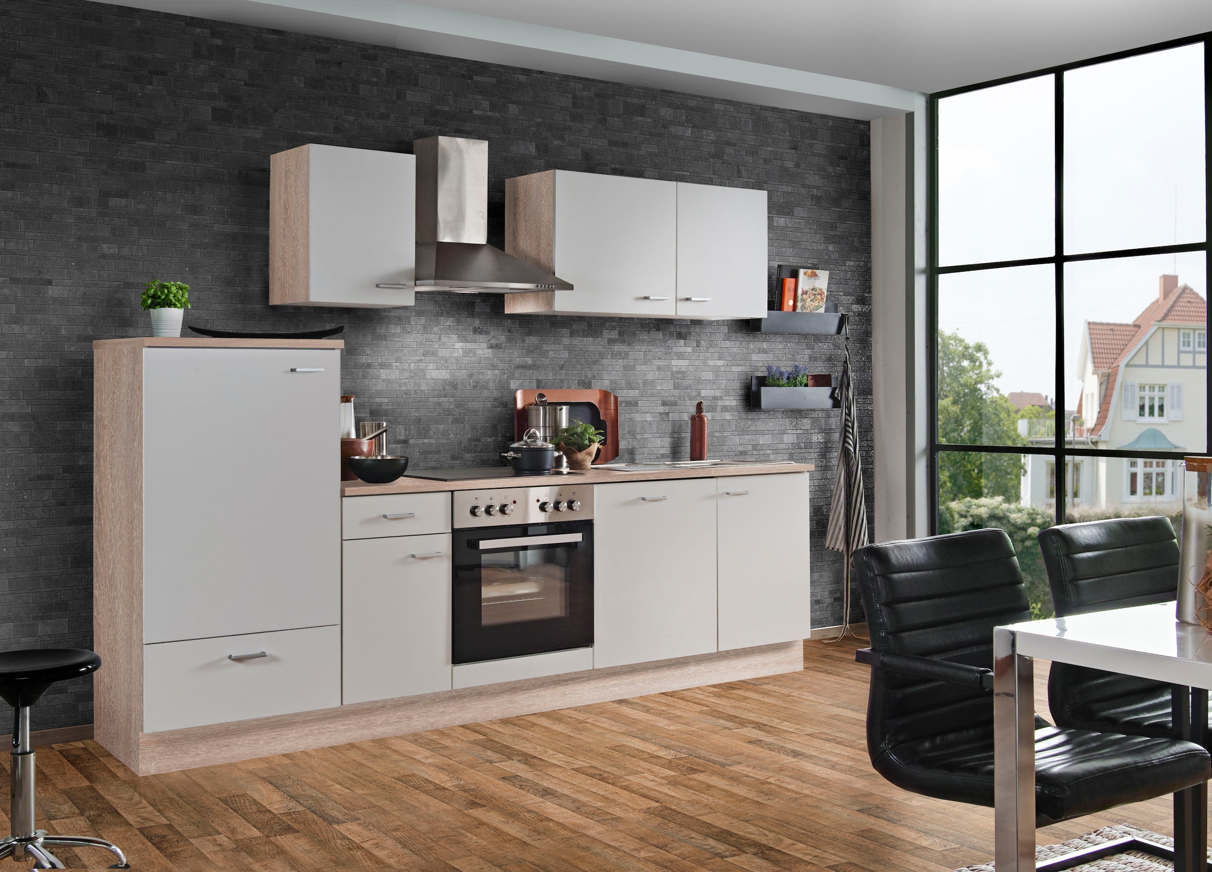 Menke Küchen Küchenzeile »Classic«, Küchenzeile mit E-Geräten, Breite 270  cm auf Raten kaufen