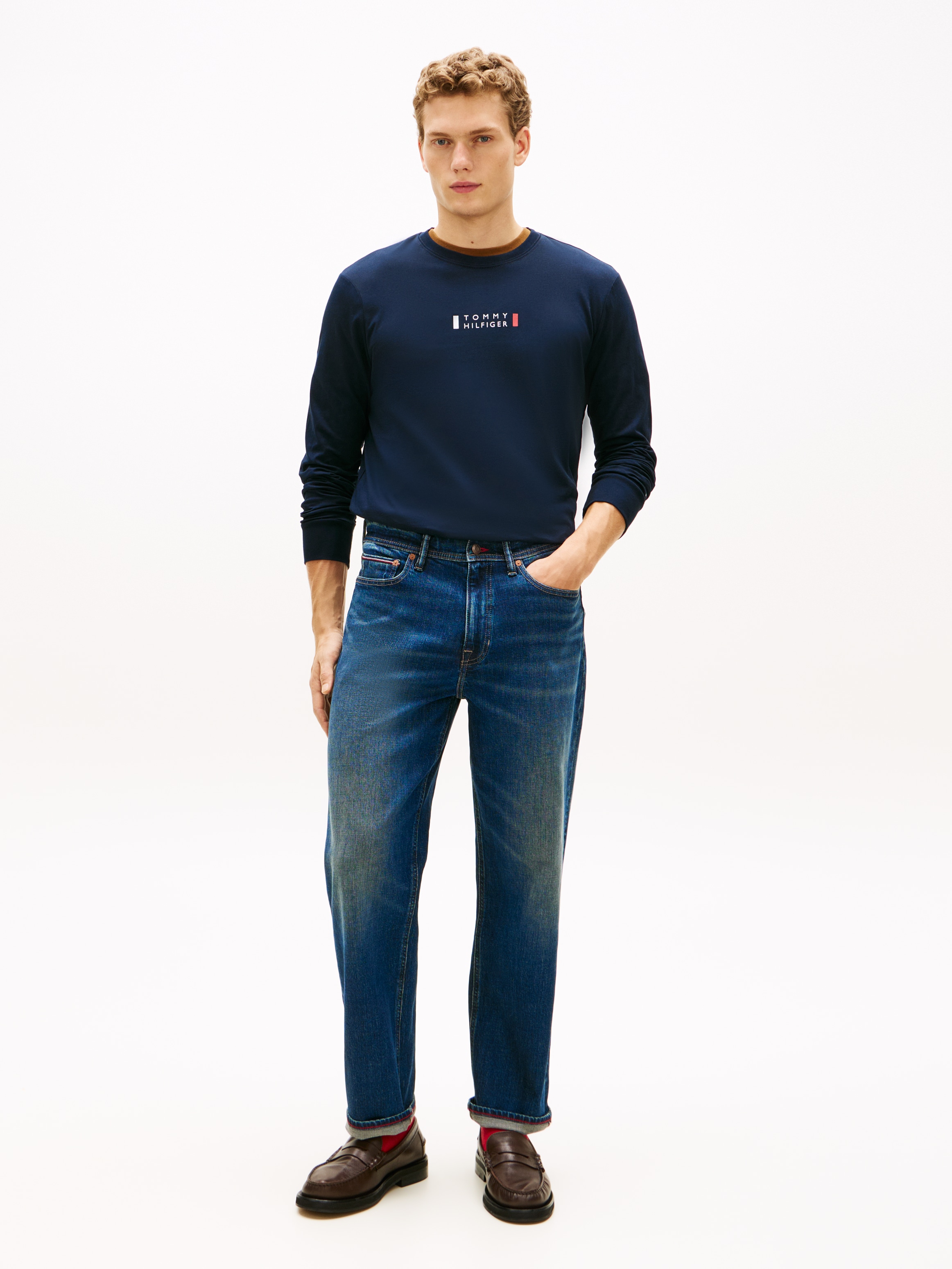 Tommy Hilfiger Longsleeve »BRAND LOVE« Jersey, Rundhals, mit Logo