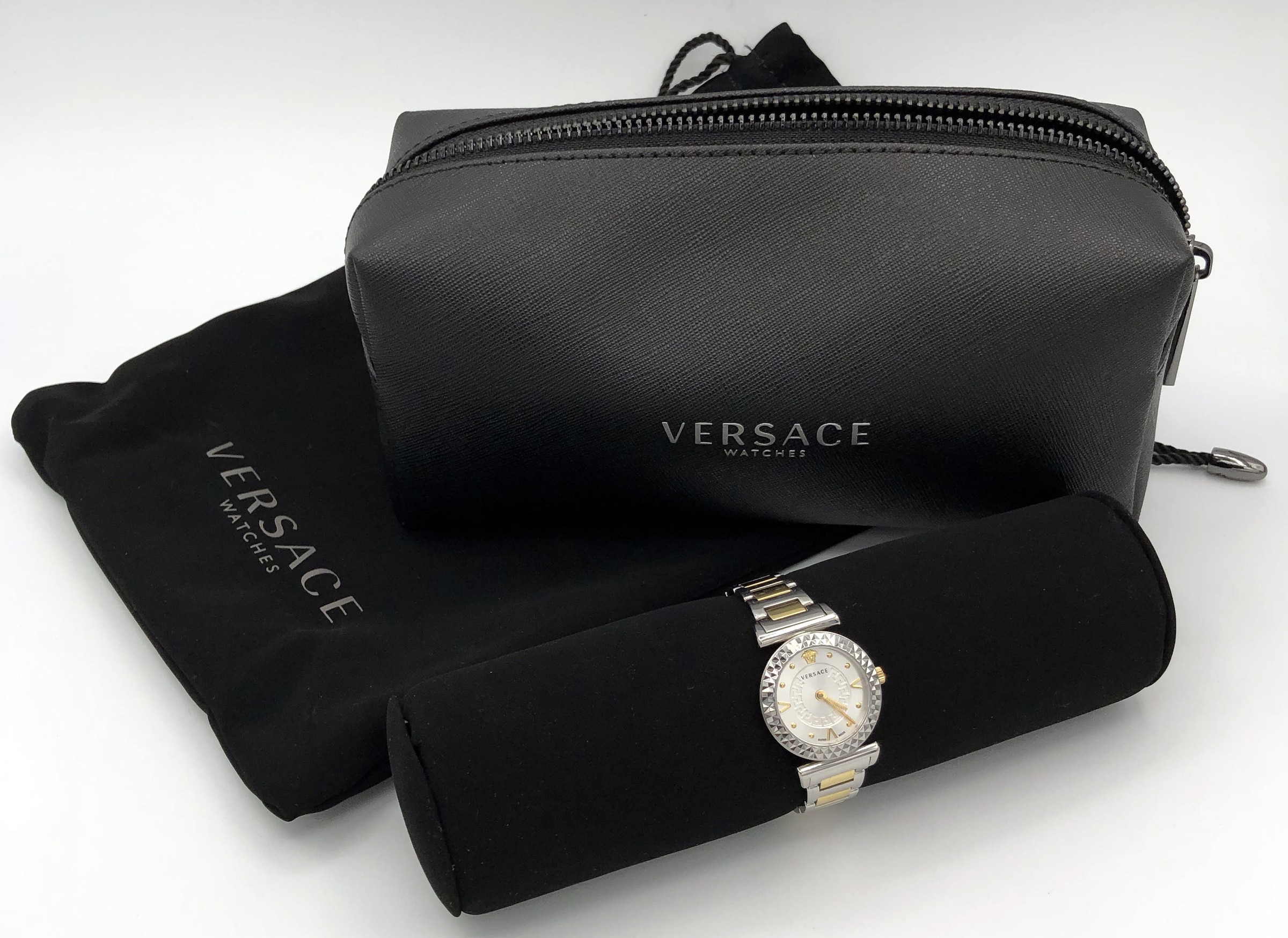 Versace Uhrenrolle »WATCH HOLDER AND POCHETTE, WCP01«, (Set, 3 St.), Uhrenaufbewahrung, ideal auf Reisen