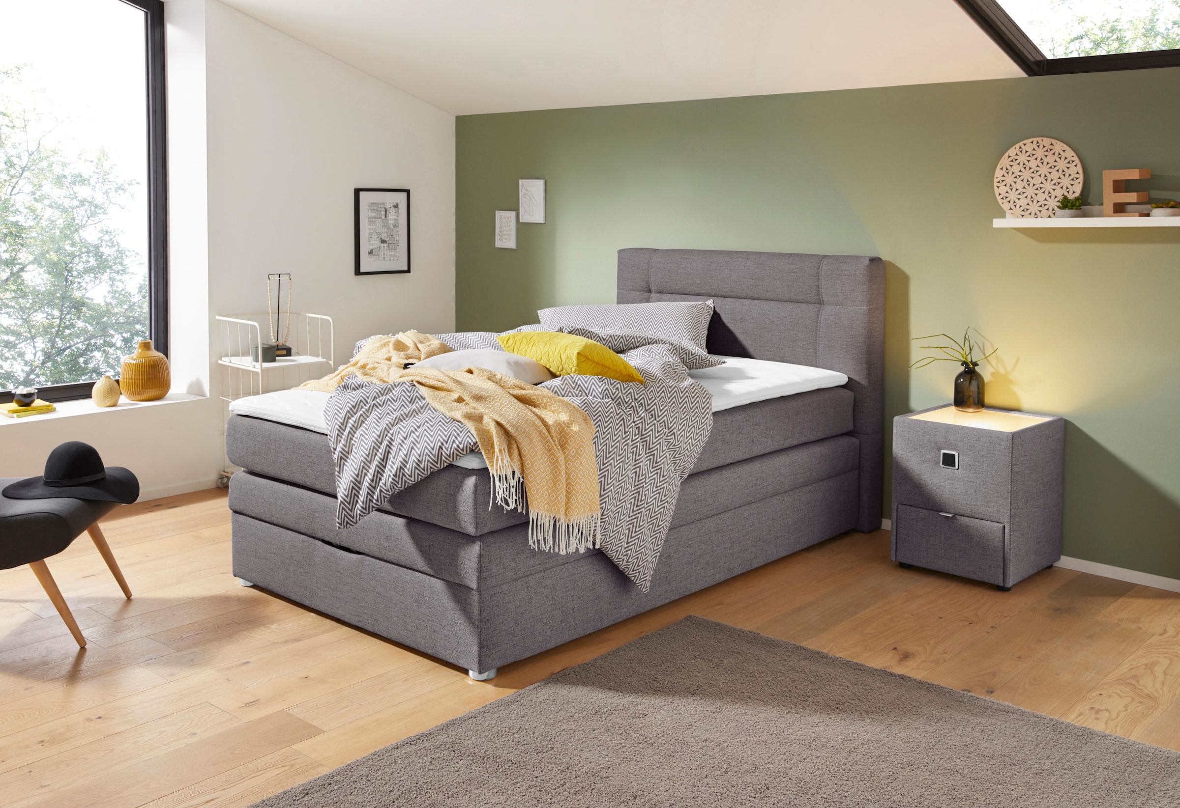 Jockenhöfer Gruppe Boxspringbett »Carmen« mit Bettkasten und Topper, erhältlich in  120 & 140cm Breite