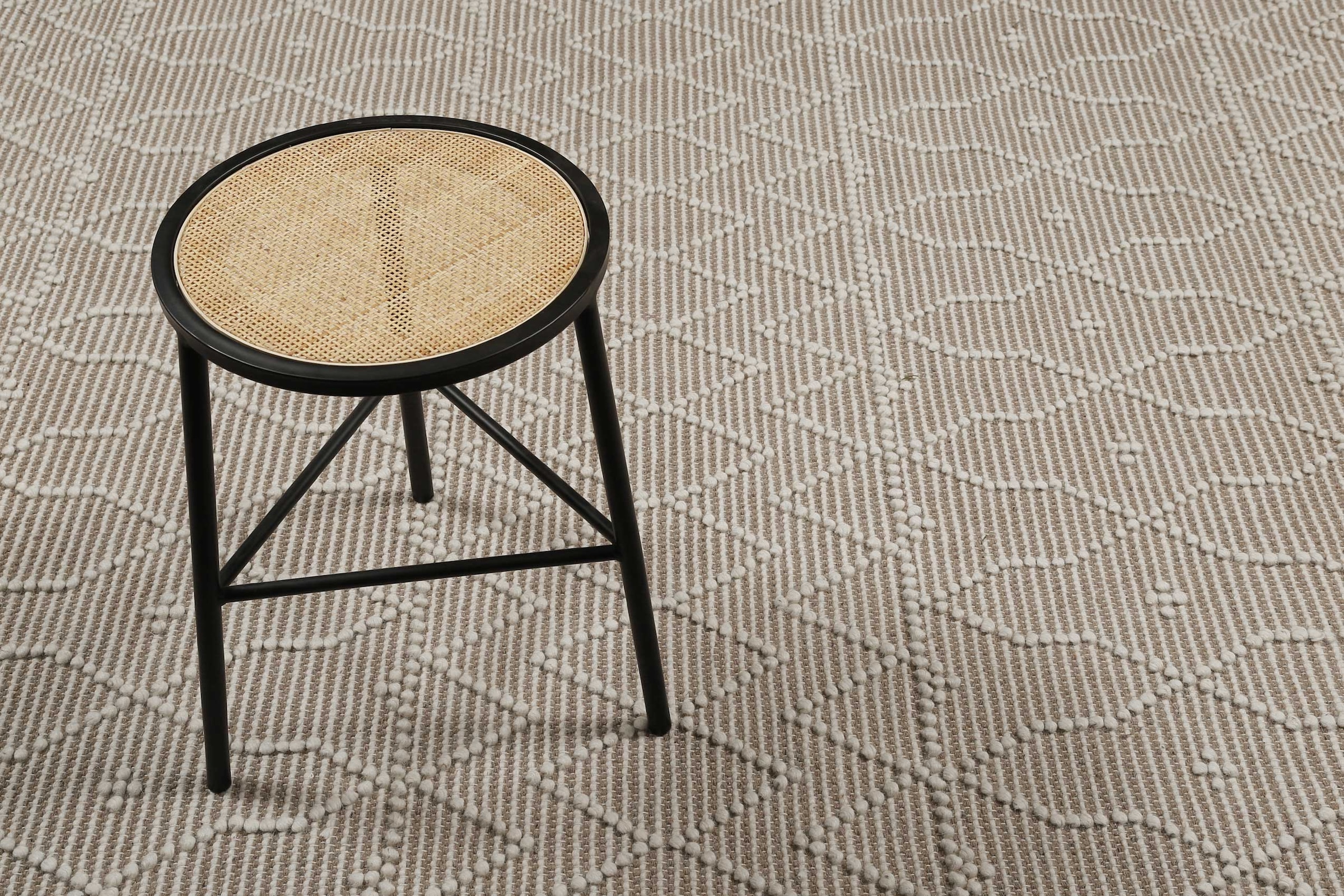 Esprit Teppich »Ana« rechteckig 8 mm Höhe Wollteppich, handgewebt, kurzflor, natürlich, geometrisch, schlicht