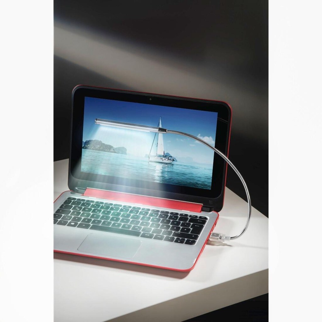 Hama Notebook-Adapter »Notebook-Licht "Schwanenhals", mit 10 LEDs, dimmbar Touch - Sensor«