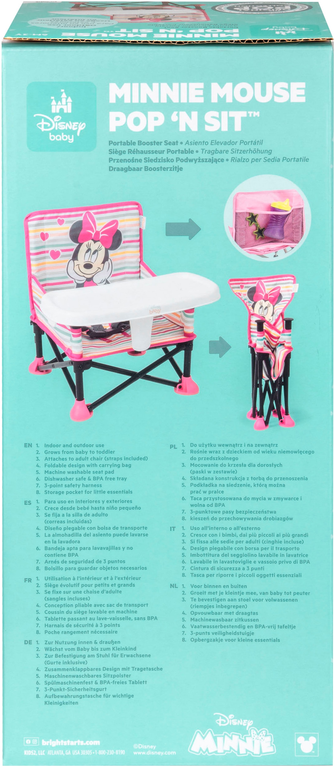 Bright Starts Tischsitz »MINNIE MOUSE Pop ‘N Sit™ Portable Booster Seat«