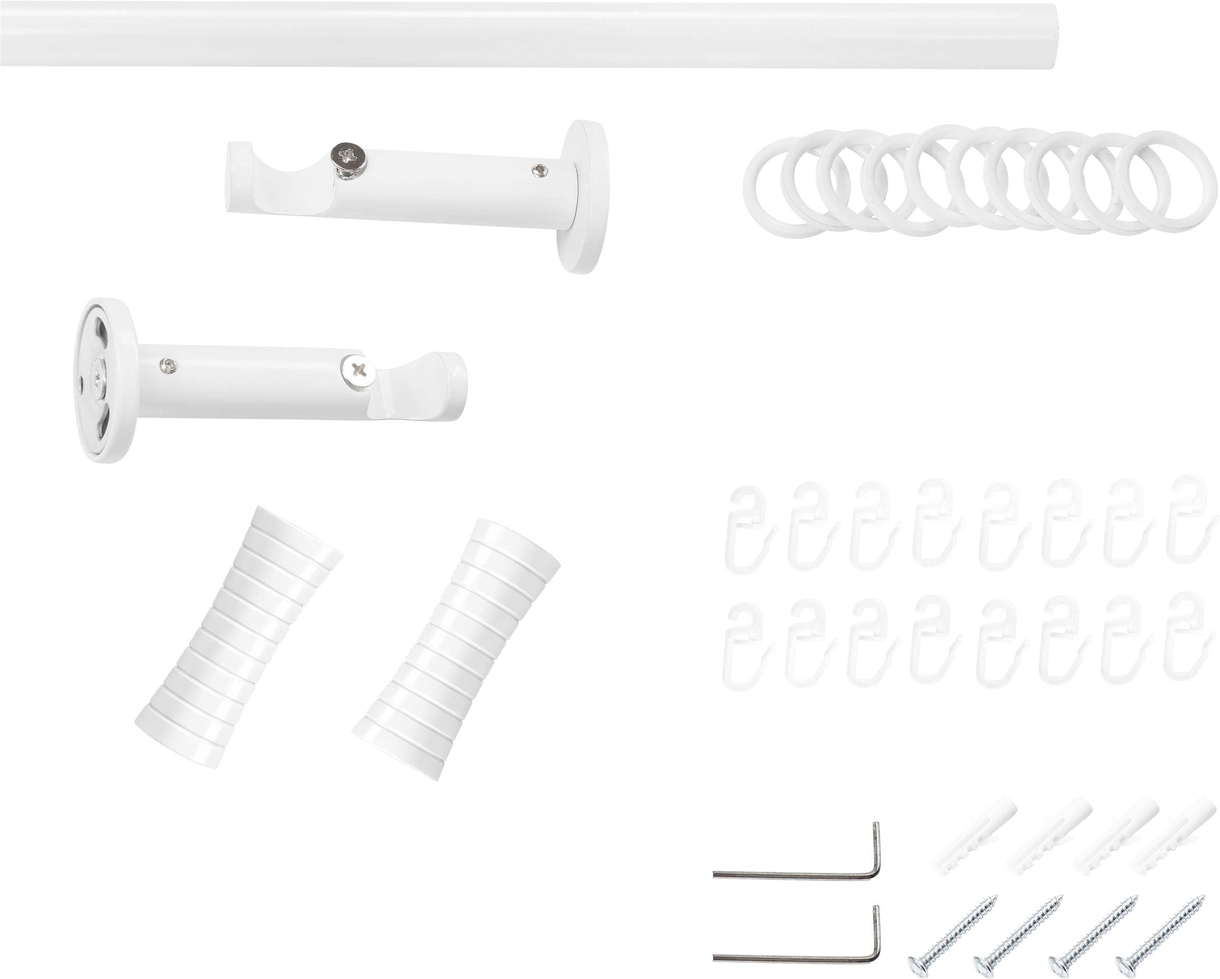 SN DECO GROUP Gardinenstange Ø 19 mm 1 läufig-läufig Fixmaß;kürzbar