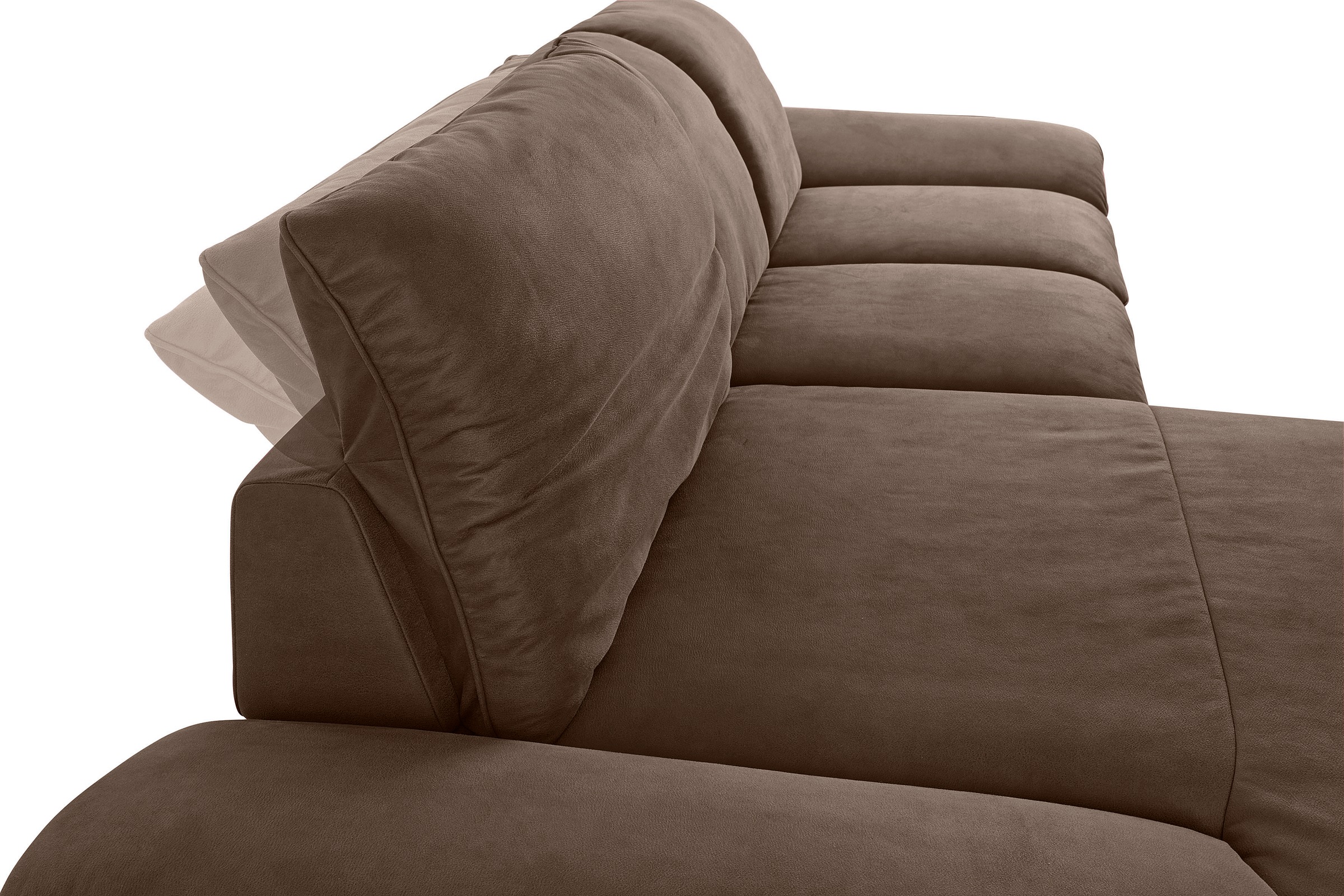 W.SCHILLIG Ecksofa »enjoy&MORE, Designsofa, elegant und bequem, L-Form«, Sitztiefenverstellung, Füße schwarz pulverbeschichtet, Breite 310 cm
