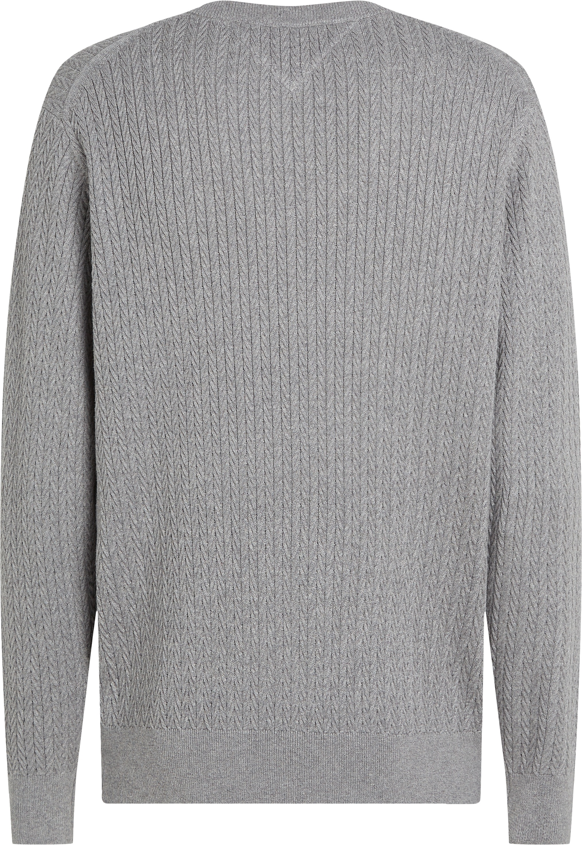 Tommy Hilfiger Strickpullover »HERRINGBONE STRUCTURE C NK«, mit Zopfmuster