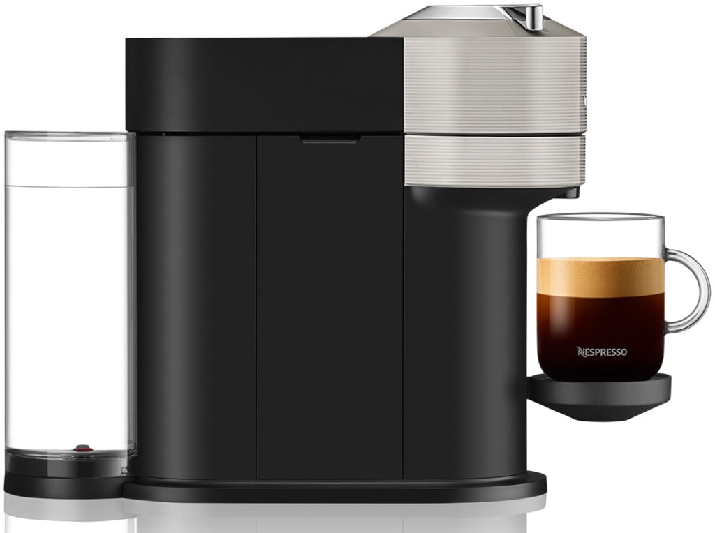 Nespresso Kapselmaschine »Vertuo Next Basic XN910B von Krups«, 54 % aus recyceltem Kunststoff, inkl. Willkommenspaket mit 12 Kapseln