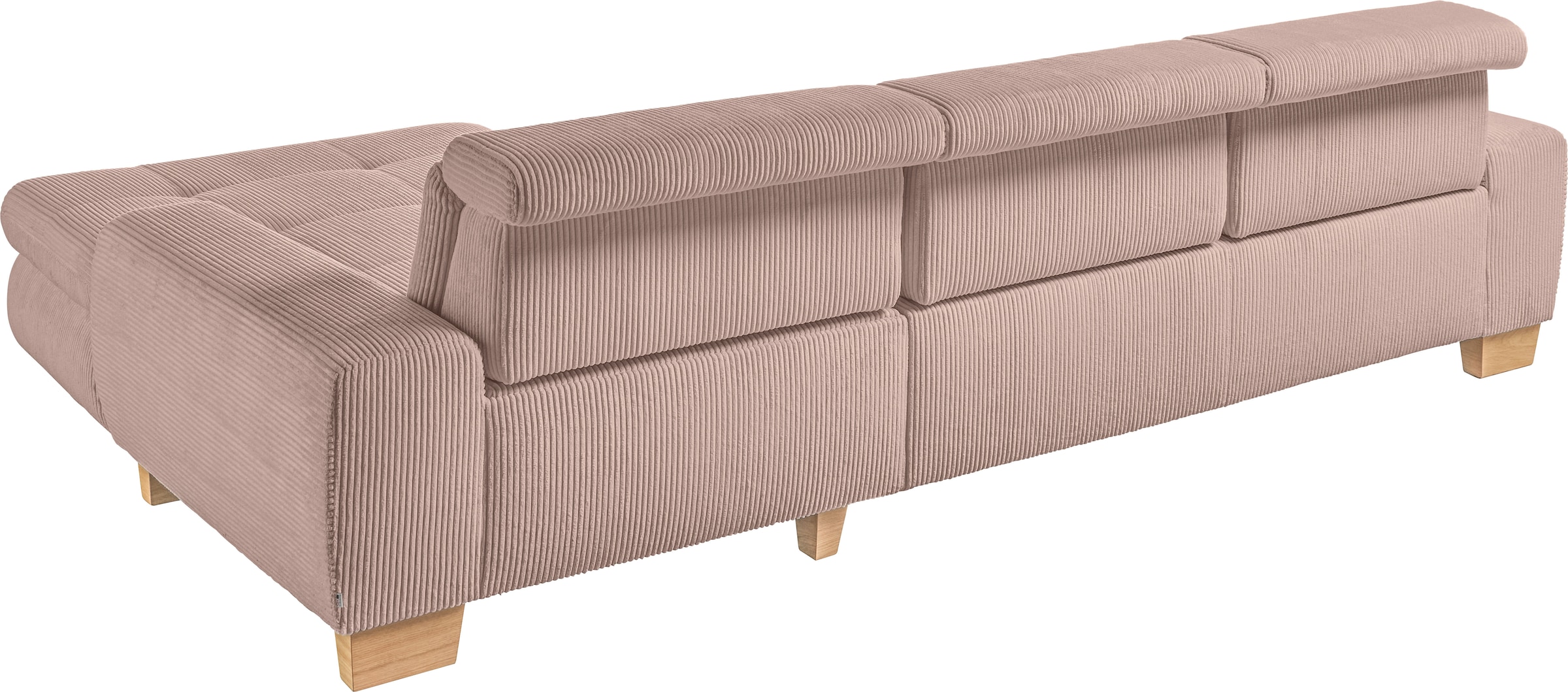 set one by Musterring Ecksofa »SO 3400, Cord, Sitzhöhe 47cm oder 49cm, inkl. Sitztiefenverstellung«, mit Canape und verschiedenen Funktionen, Kaltschaum, B307 x T195 cm