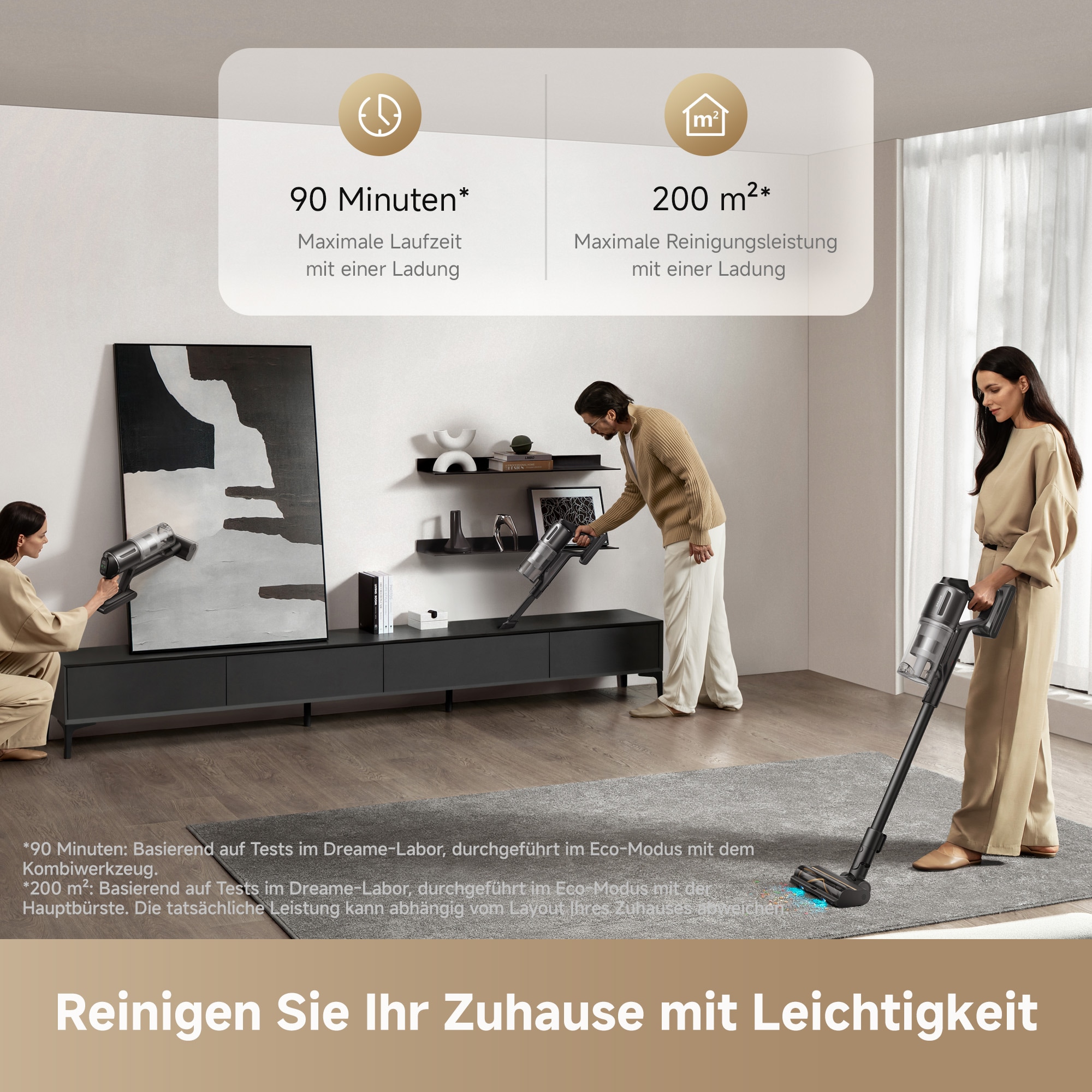 Dreame Akku-Handstaubsauger »Z10«, 24.000 Pa Saugkraft, vielseitige Aufsätze, Akkulaufzeit bis zu 90 Min.
