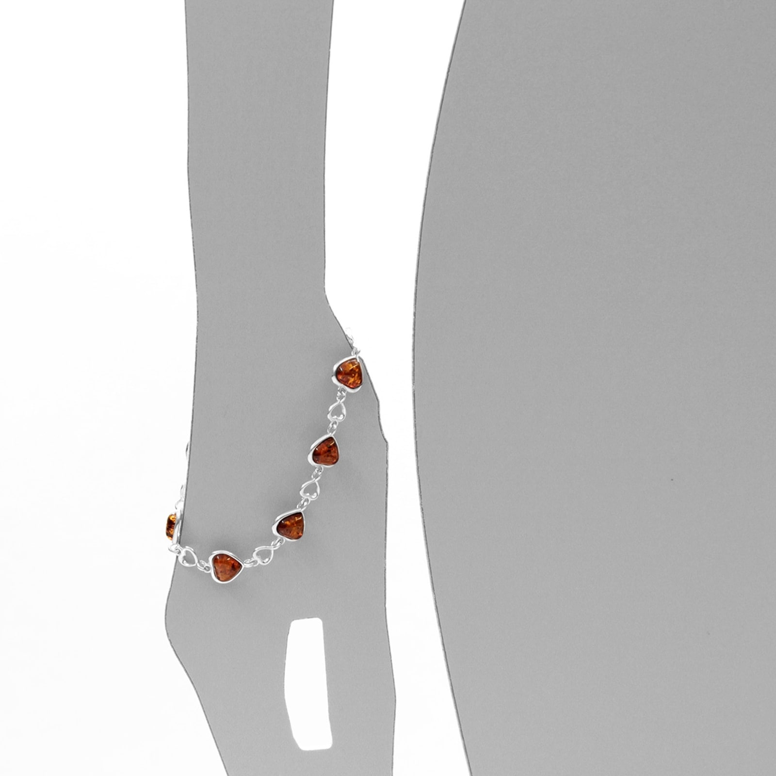 OSTSEE-SCHMUCK Armband »- Herz - Silber 925/000 - Bernstein«