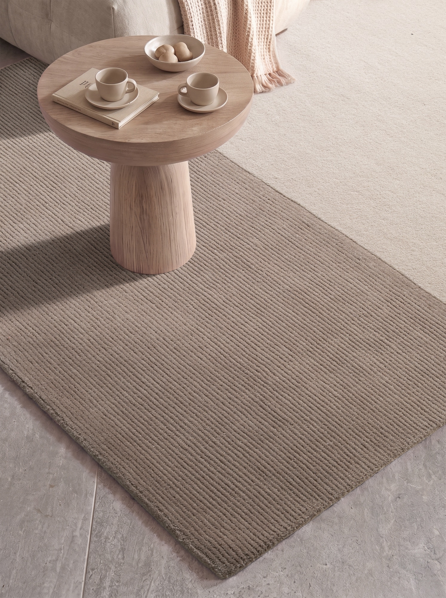 Villeroy & Boch Wollteppich »Hugo« rechteckig 16 mm Höhe Wolle, Viskose, Natur, Handgemacht, Landhaus, Wohnzimmer, Schlafzimmer