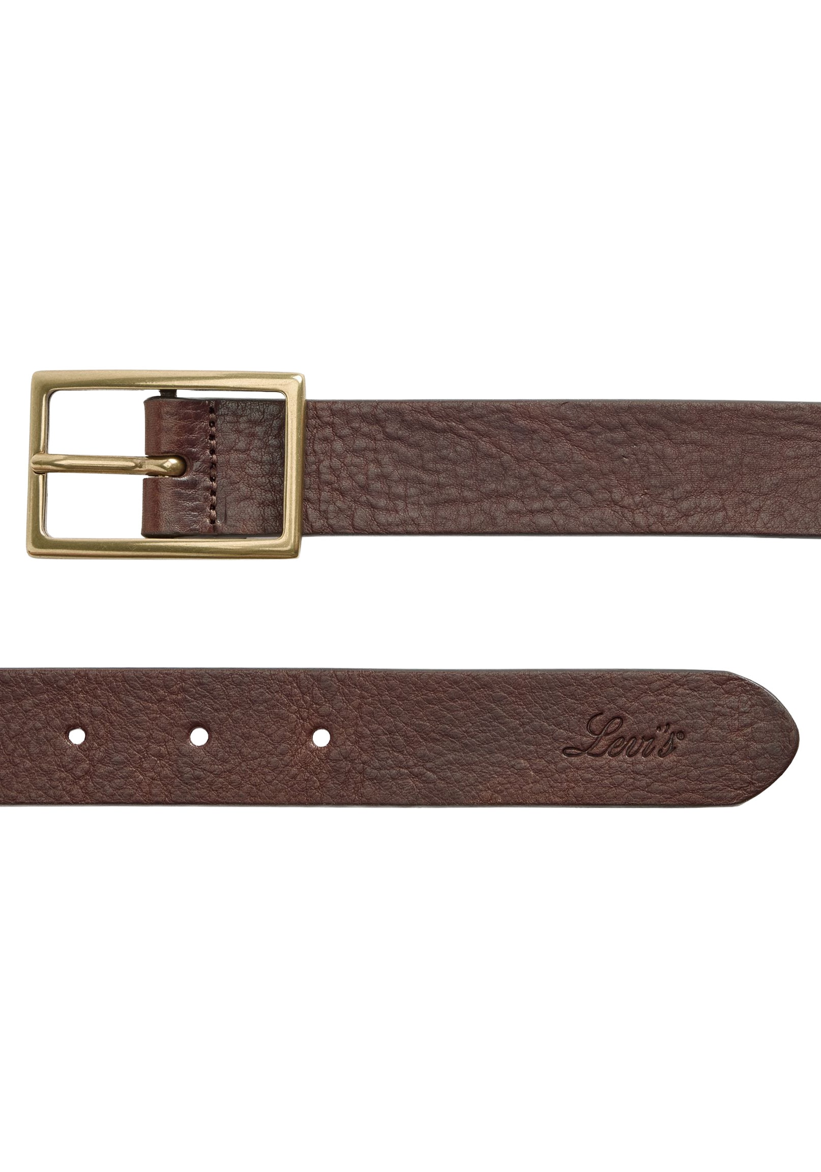 Levi's® Ledergürtel »RECTANGLE BELT« mit goldfarbener Schließe und Logoprägung