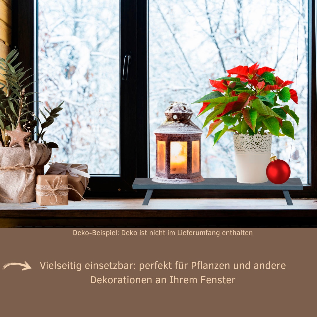 Weigla Schwibbogen-Fensterbank »Weihnachtsdeko, Made in Germany«, aus Buchenholz, Tiefe ca. 7,5 cm