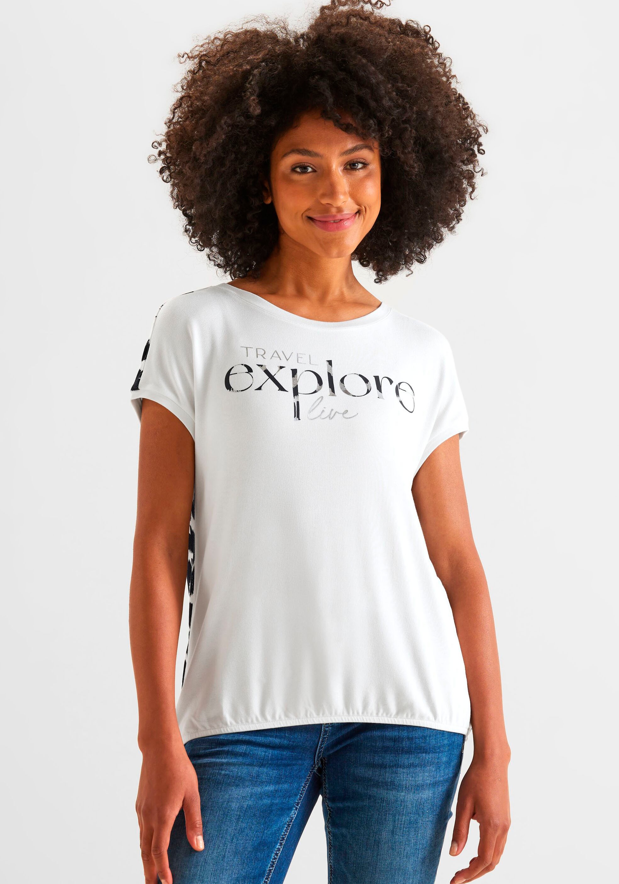 STREET ONE Shirttop mit Print auf der Rückseite
