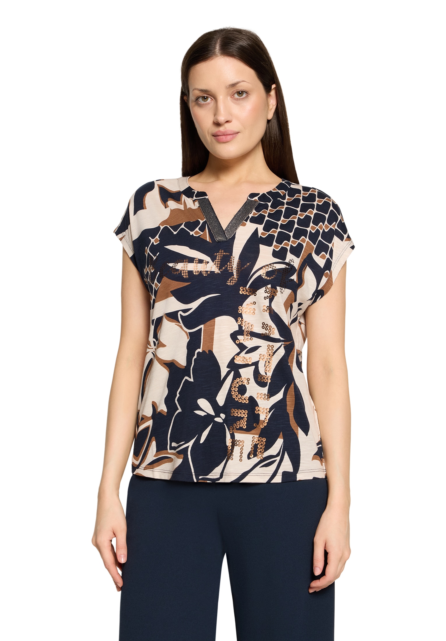 Betty Barclay Rundhalsshirt »Casual-Shirt mit Bluseneinsatz«