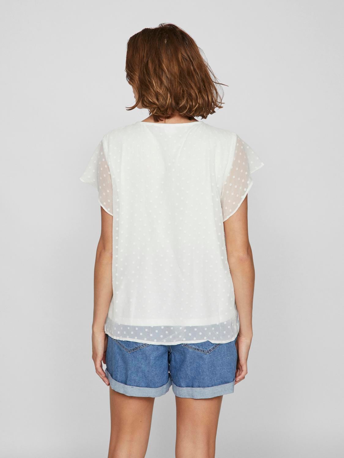 Vila Kurzarmshirt »VIEDEE C/S V-NECK TOP - NOOS«