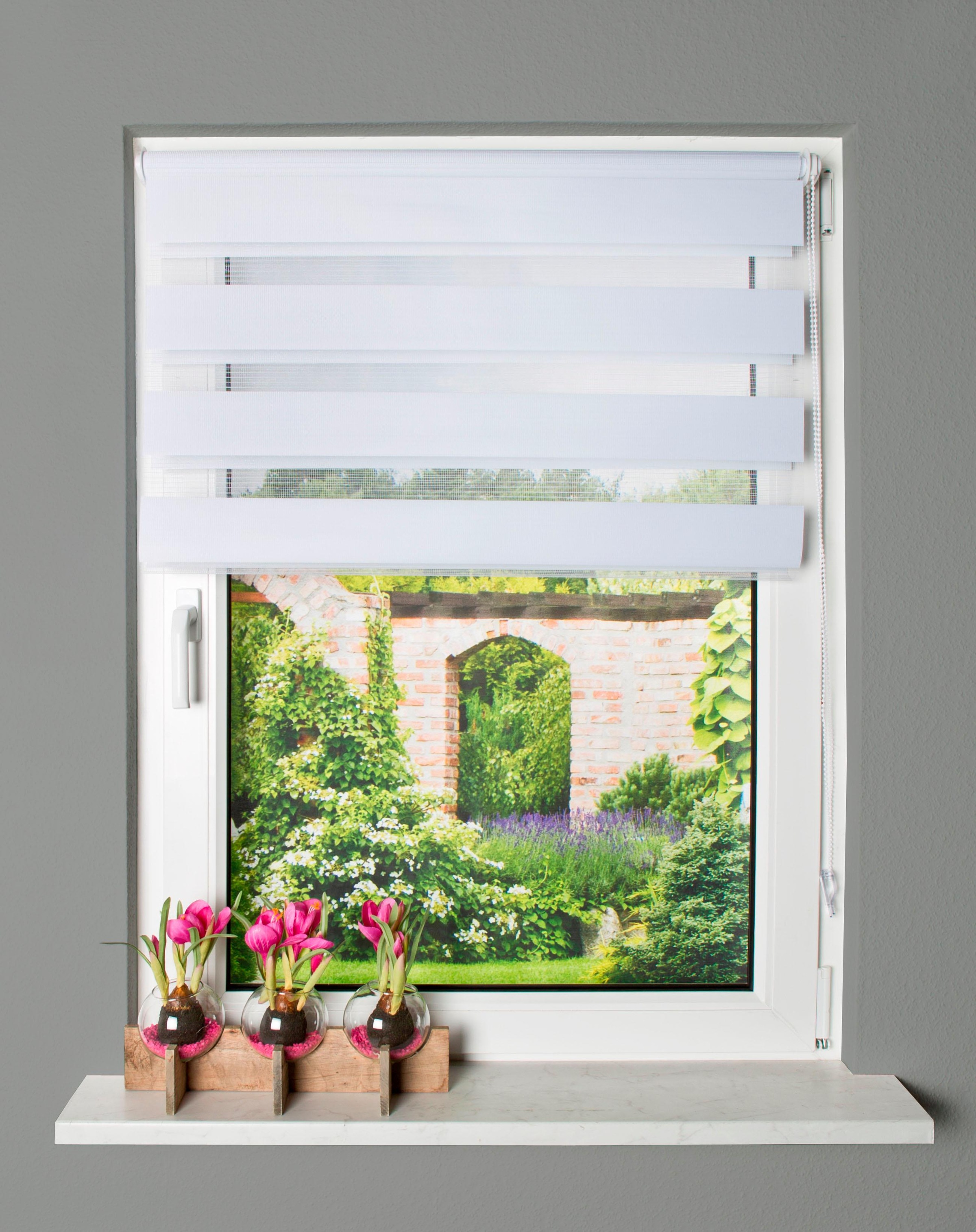 HOME WOHNIDEEN Doppelrollo »STRIPES«, Lichtschutz, ohne Bohren