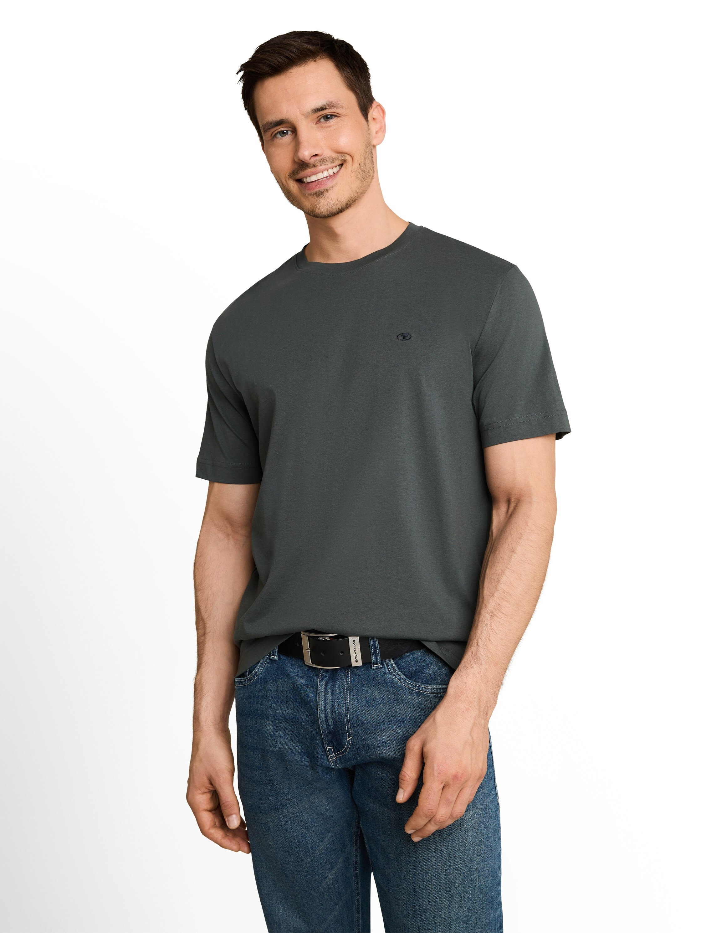 TOM TAILOR T-Shirt Packung, 3 3er Pack mit Logo-Stickerei