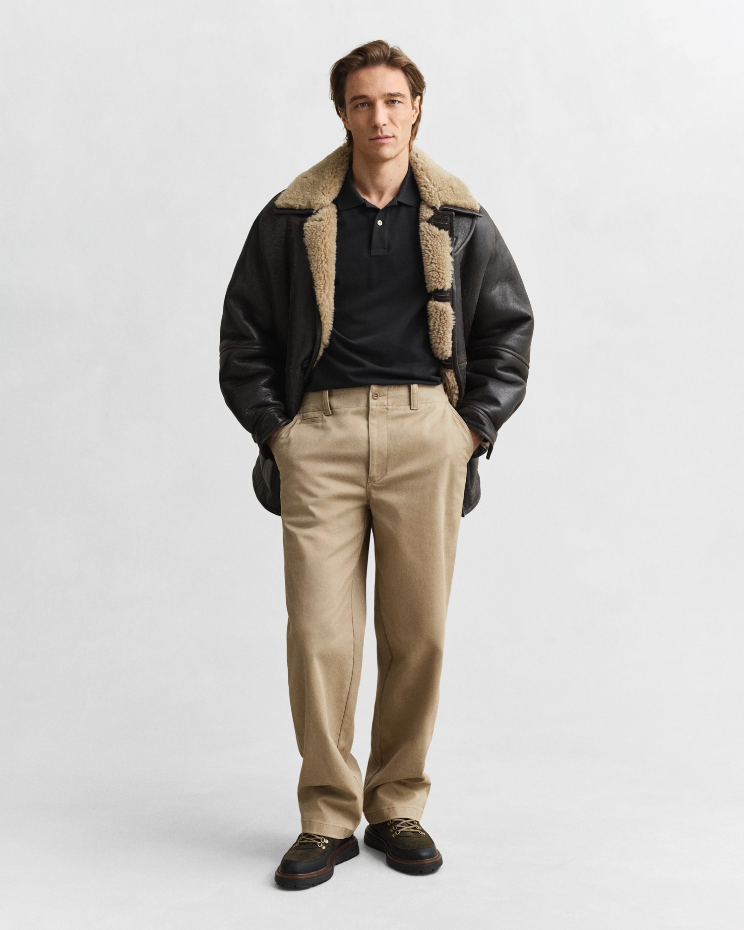 Gant Poloshirt »REG SHIELD LS PIQUE RUGGER« mit Logotickerei auf der Brust