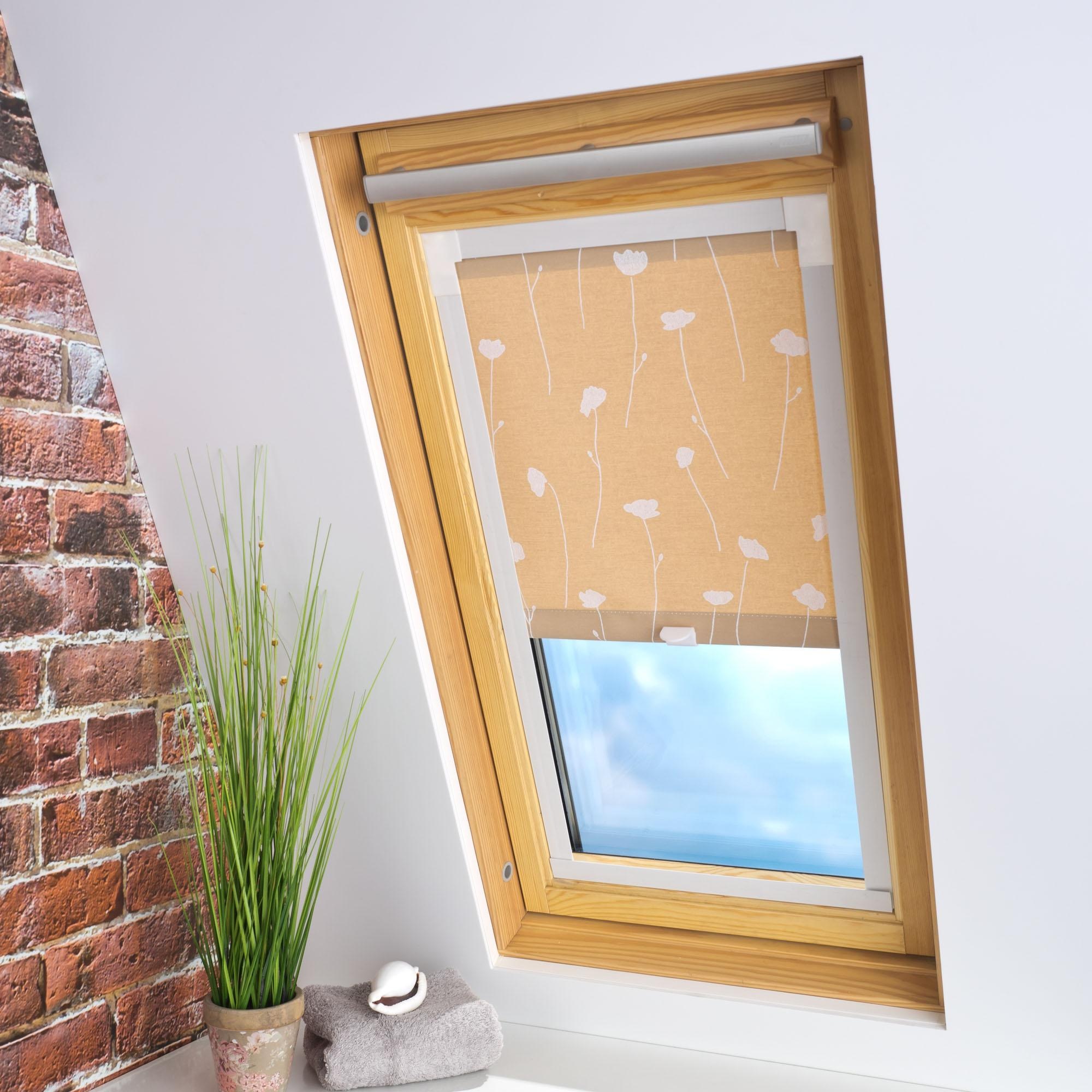 Liedeco Dachfensterrollo »Dekor«, Lichtschutz, in Führungsschienen, Dachfensterrollo Dekor
