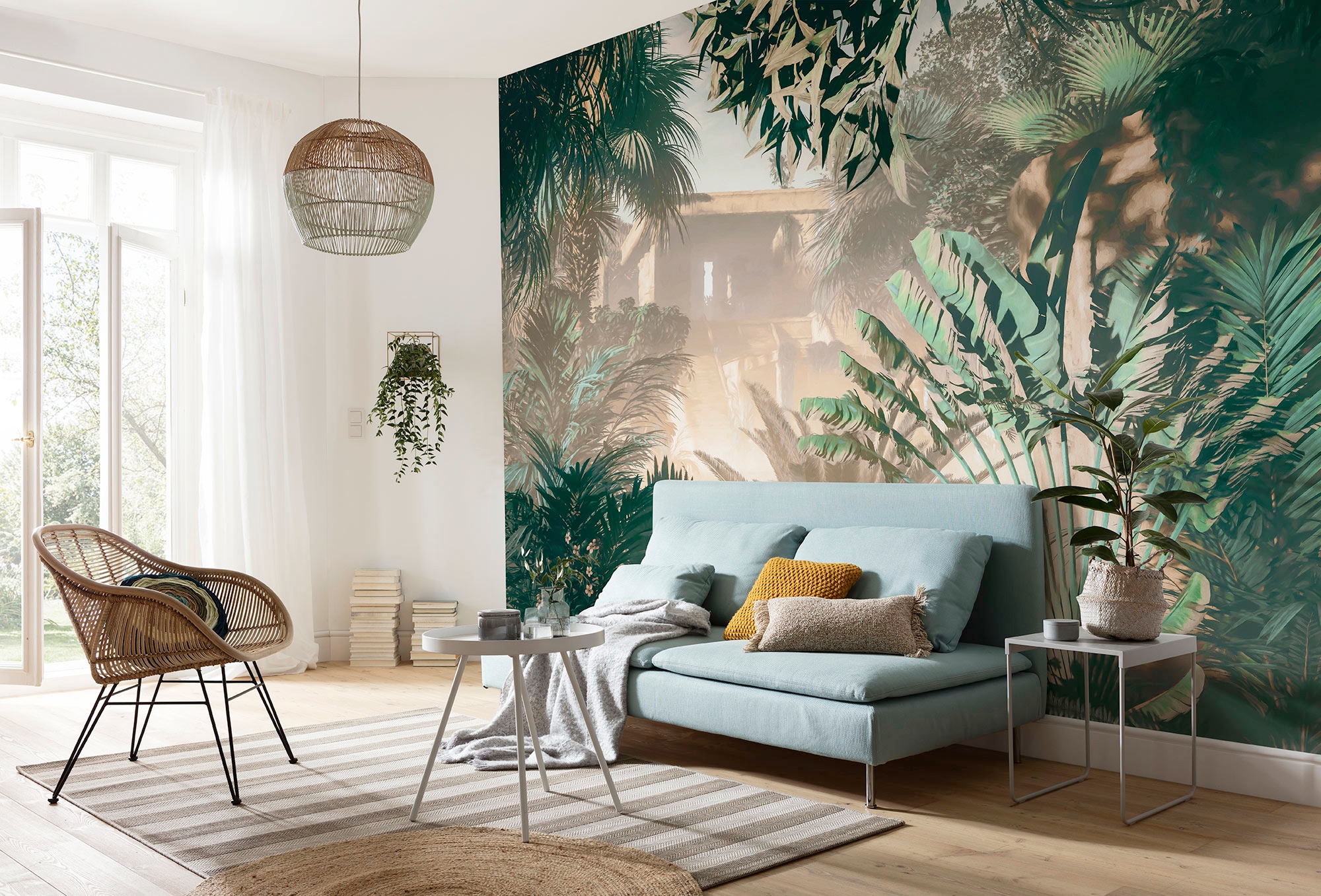 Komar Vliestapete »Digitaldruck Vlies - Manoa - Größe 350 x 250 cm«, bedruckt, Wohnzimmer, Schlafzimmer