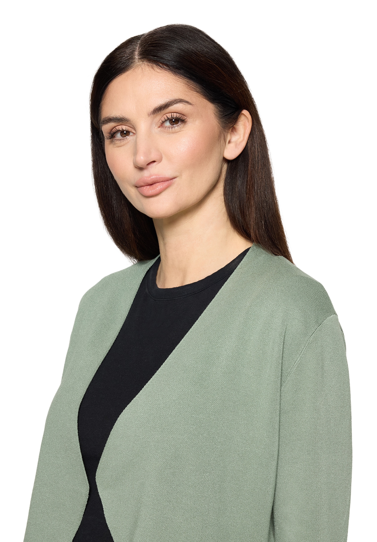 Betty&Co Strickjacke »Feinstrickjacke ohne Verschluss«