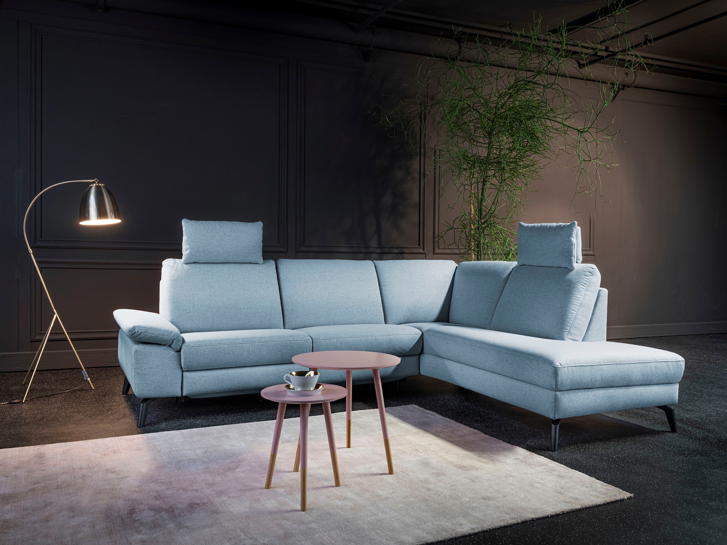 alina Ecksofa, inkl. Kopfstützen, wahlweise mit Relaxfunktion, Breite: 267 cm